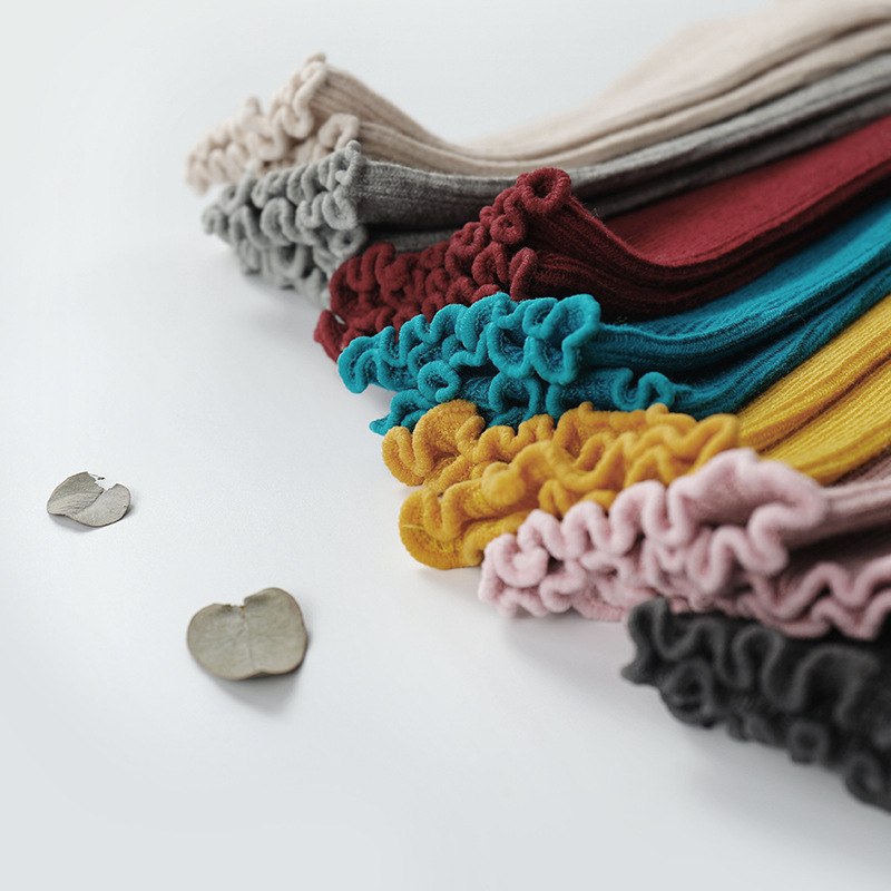 Baby socks, solid-color cotton socks for spring, autumn and winter, loose mouth, black fungus edge, boneless, anti-slip, newborn baby socks Application Scenario