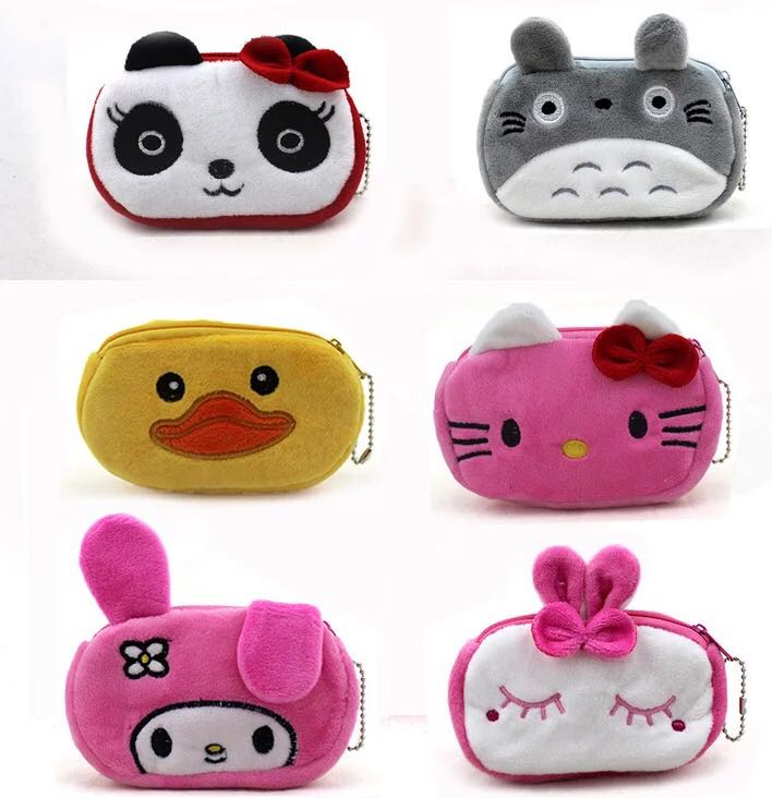 Plush toy, plush wallet, coin purse, 10cm embroidered wallet, round wallet Specification image