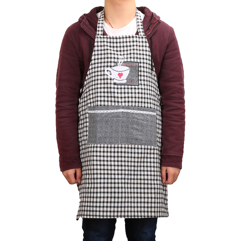 Cotton household apron Antifouling apron Household apron sleeveless apron