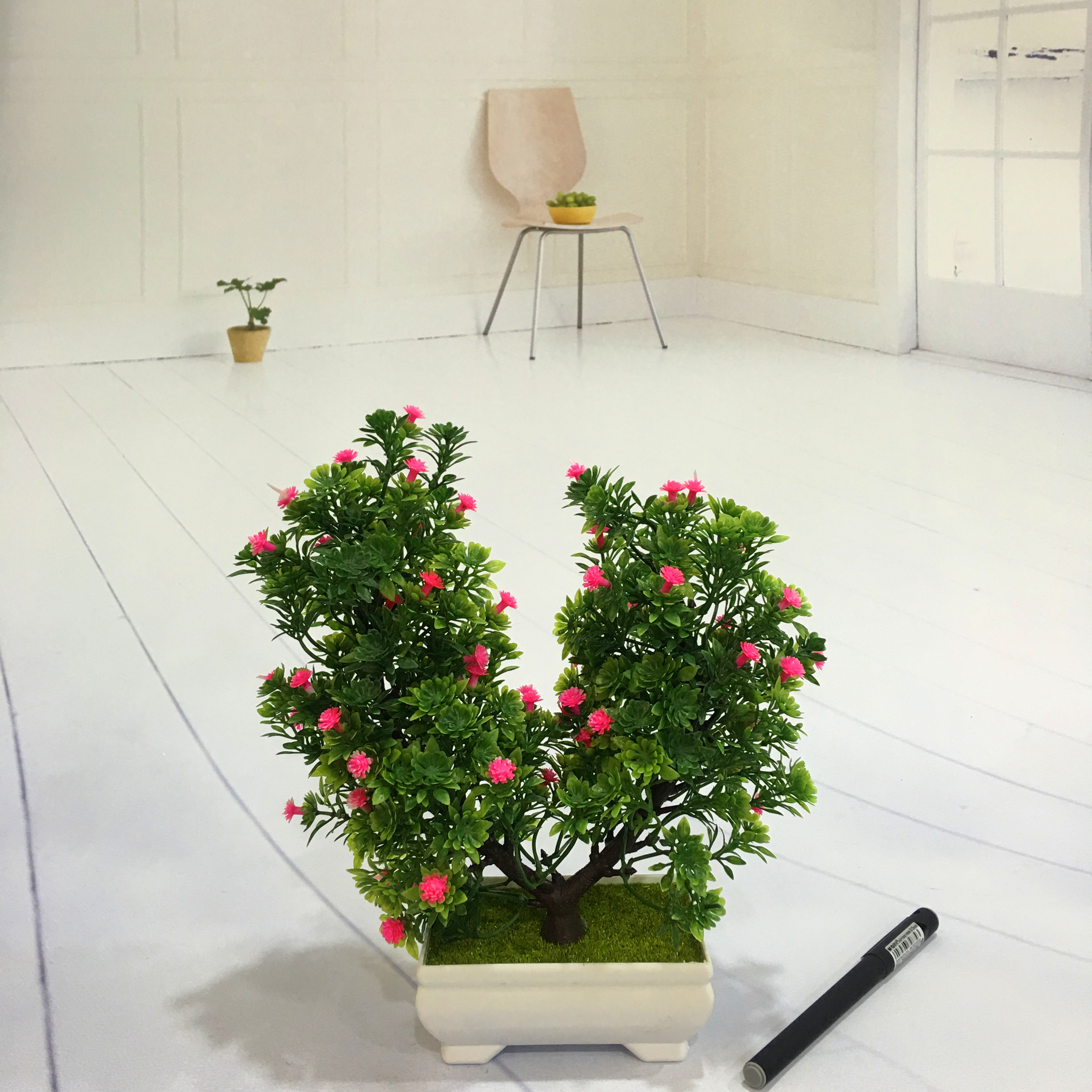 Mini artificial bonsai flowers, small potted plants, factory direct sales of artificial flower plants details Picture