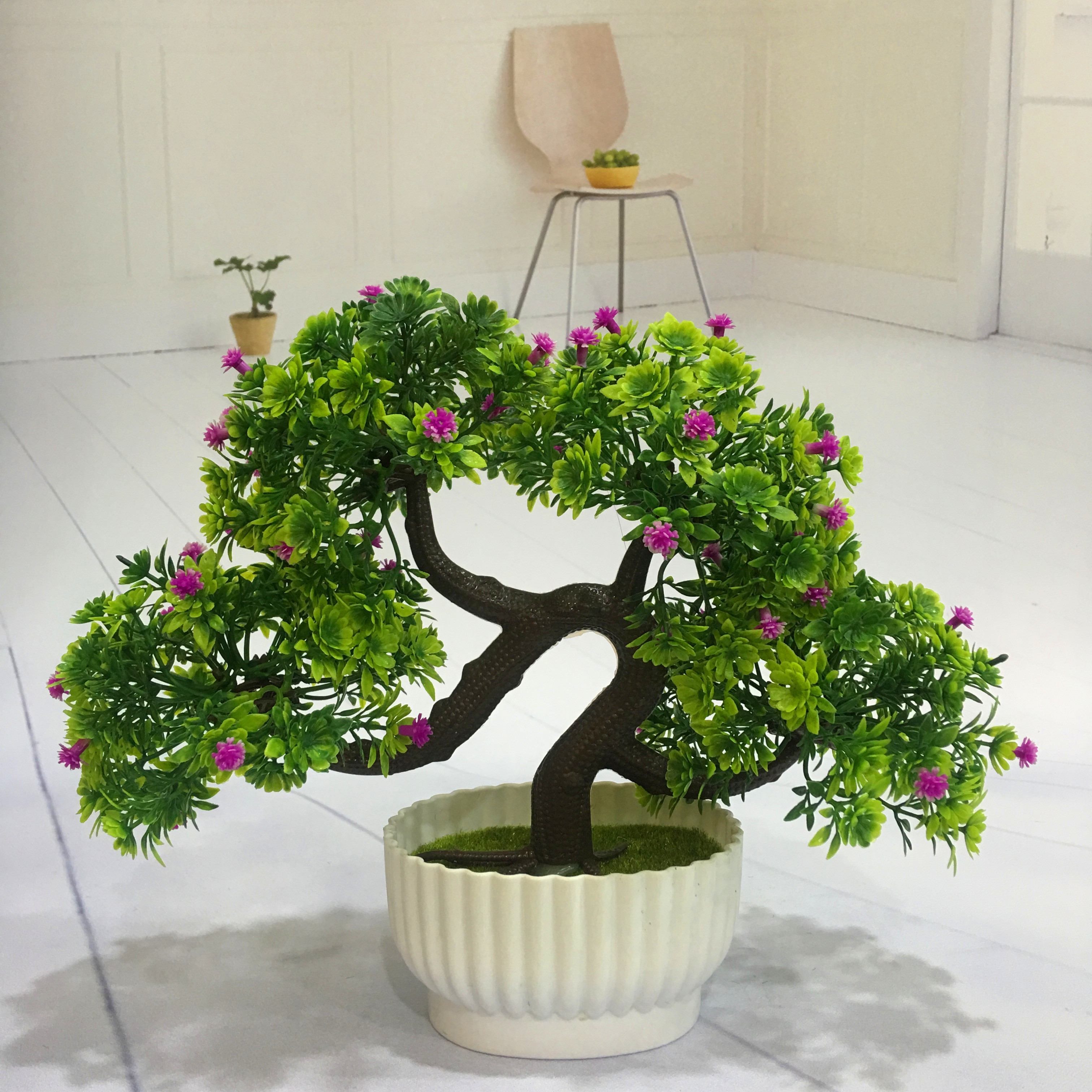 Mini artificial bonsai flowers, small potted plants, factory direct sales of artificial flower plants details Picture