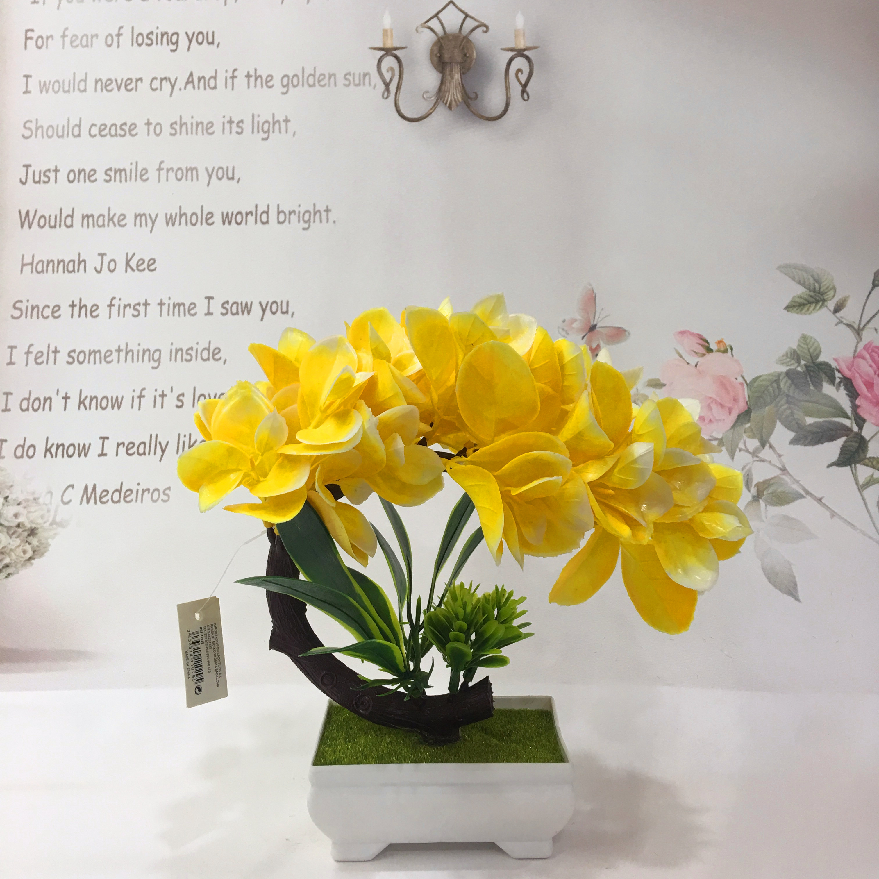 Mini artificial bonsai flowers, small potted plants, factory direct sales of artificial flower plants details Picture