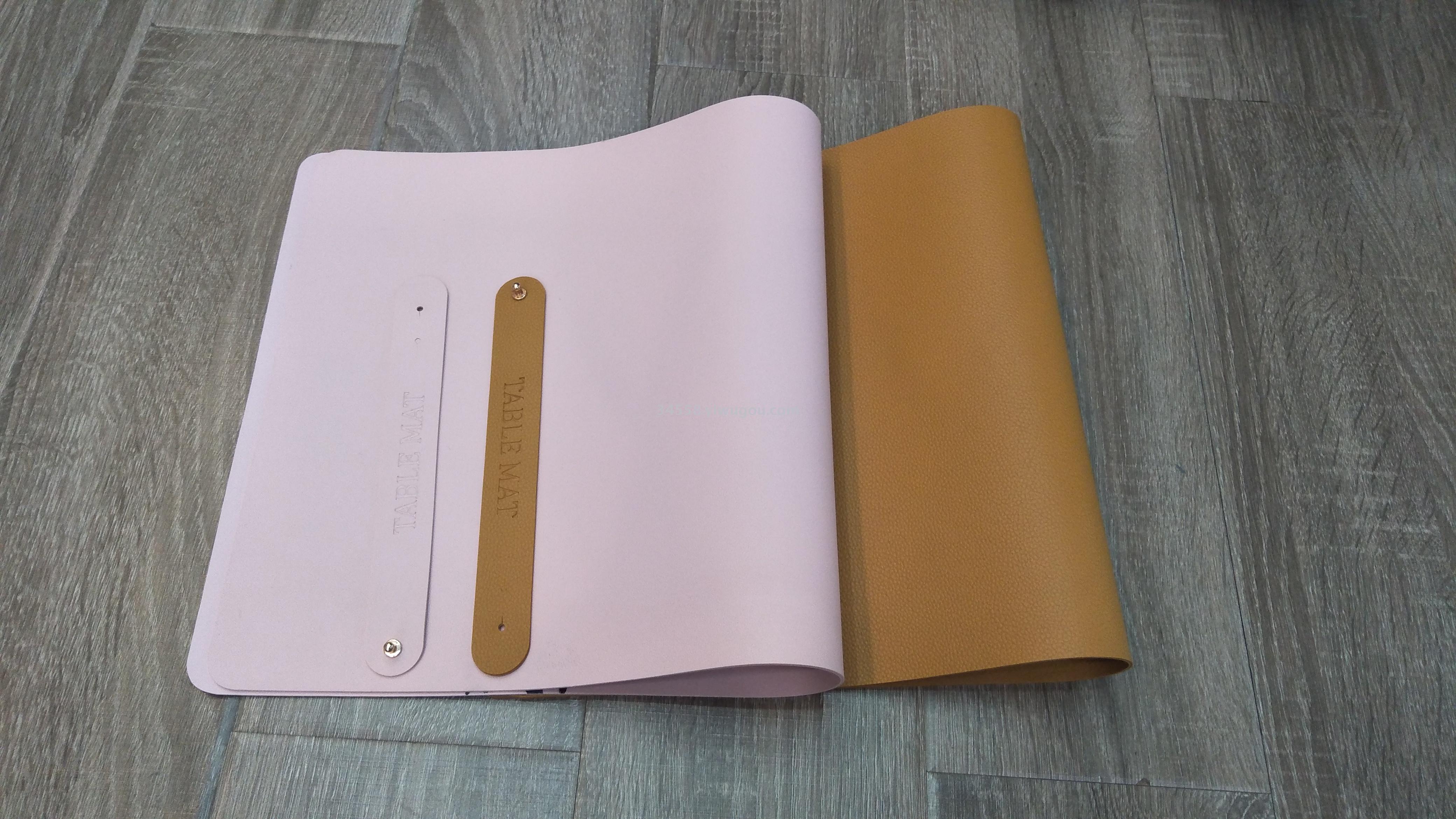 Hot-selling PU anti-slip placemats, artificial leather heat insulation pads, custom-made in stock Specification image
