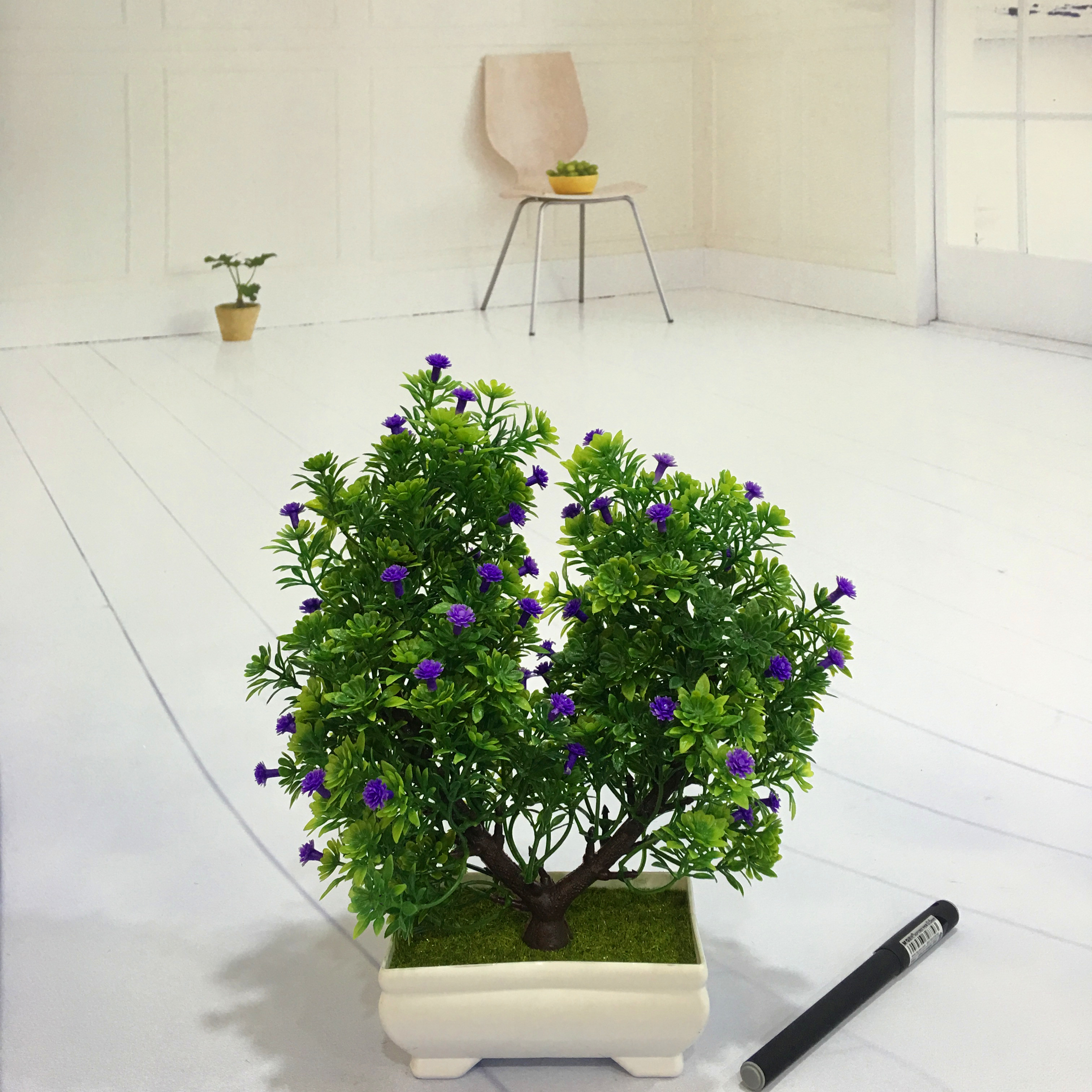 Mini artificial bonsai flowers, small potted plants, factory direct sales of artificial flower plants