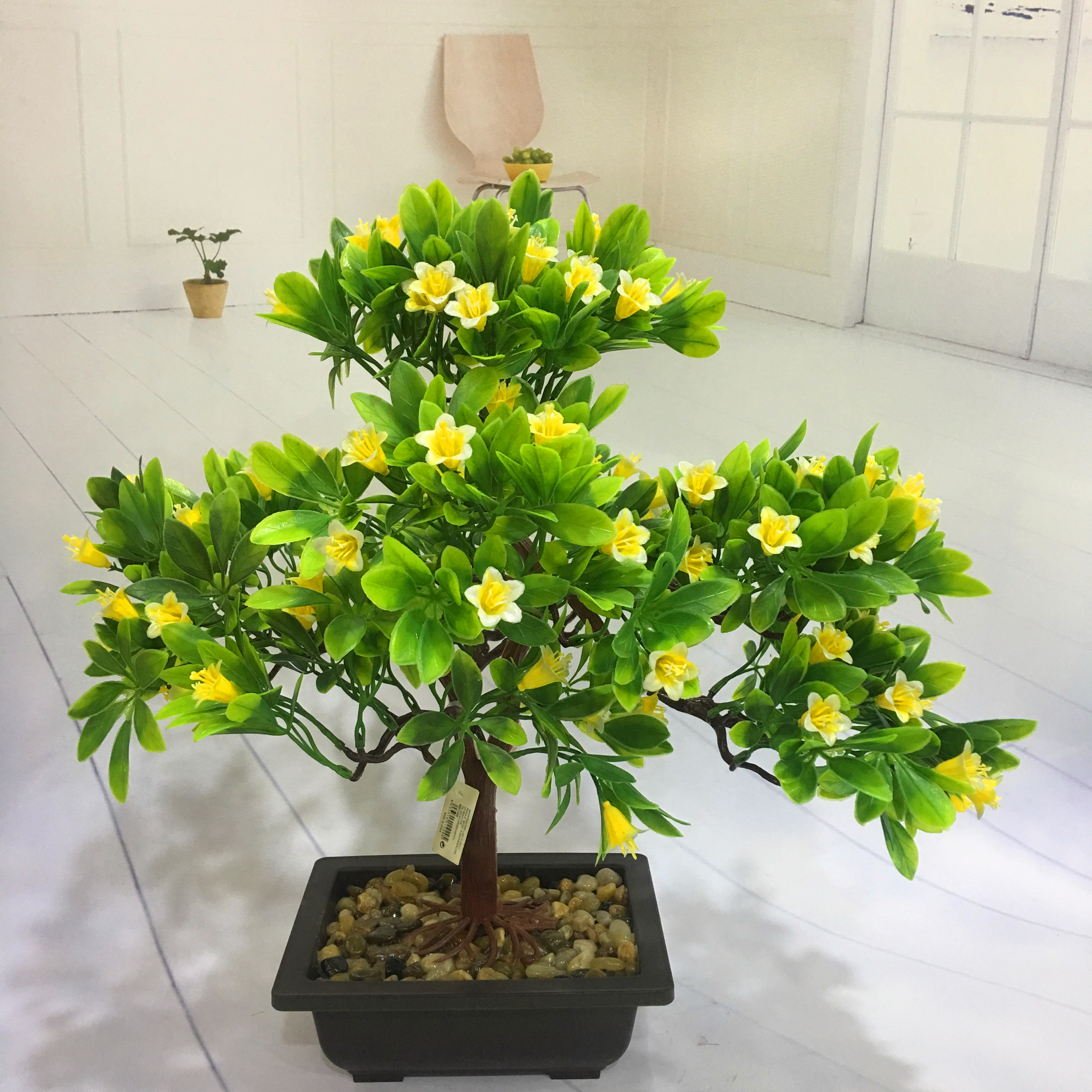 Mini artificial bonsai flowers, small potted plants, factory direct sales of artificial flower plants Application Scenario