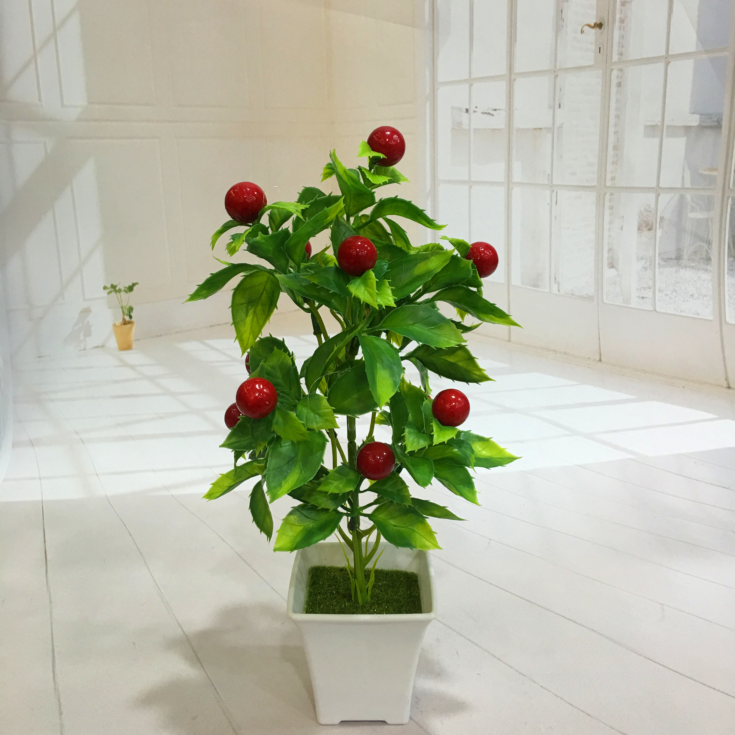 Mini artificial bonsai flowers, small potted plants, factory direct sales of artificial flower plants Specification image