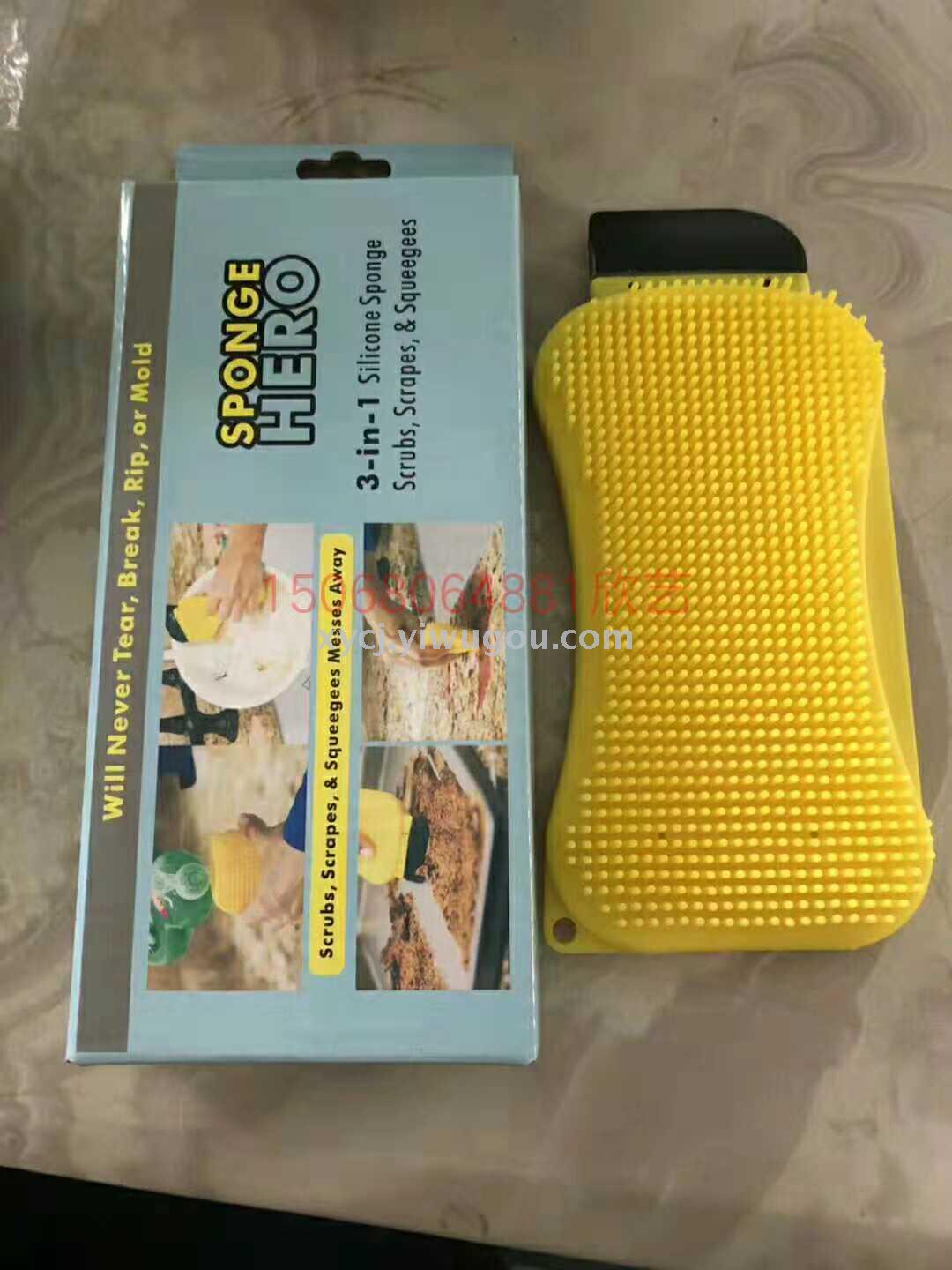 Sponge Hero 3-in-1 Silicone Cleaning Brush - A multi-functional and creative kitchen silicone dishwashing brush Application Scenario