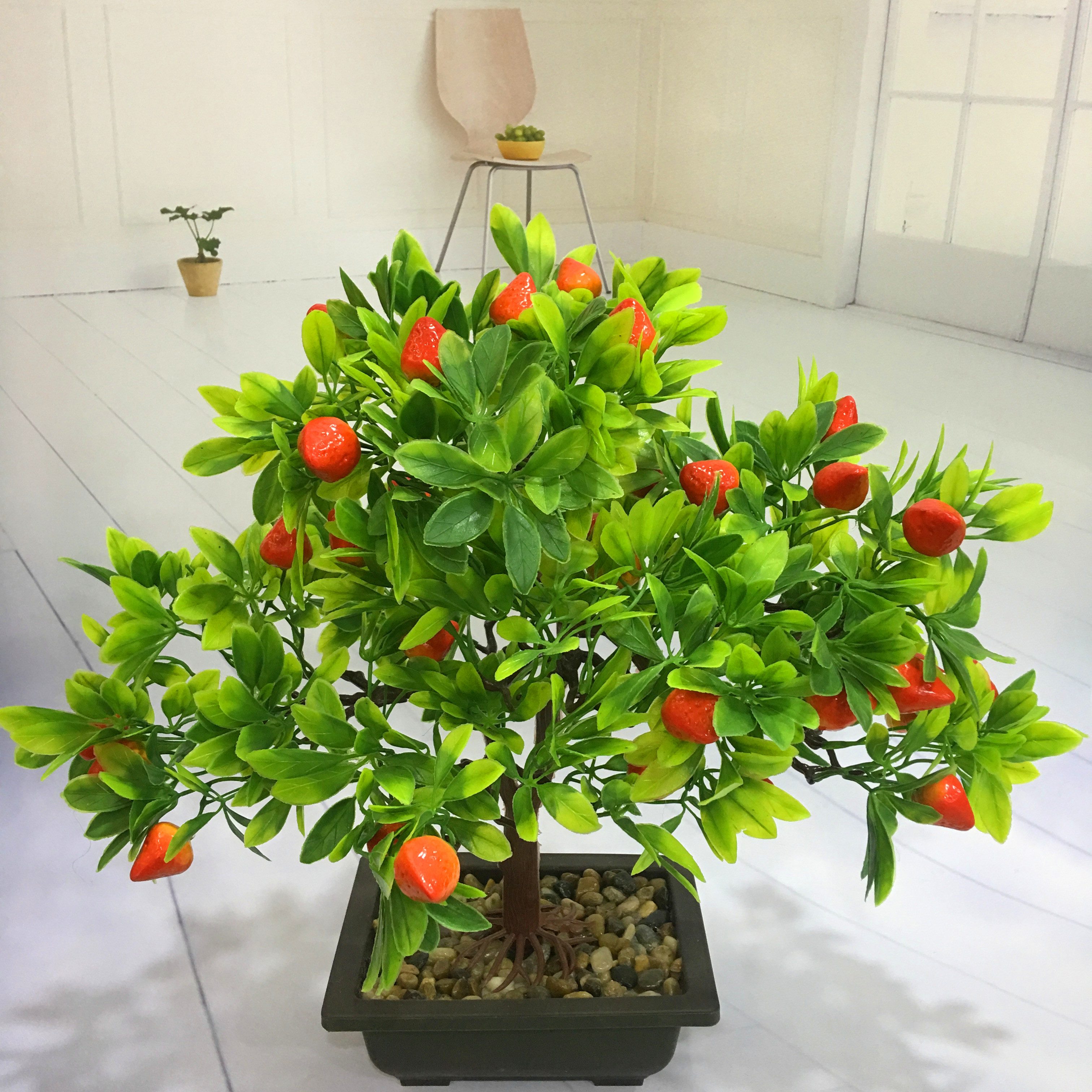 Mini artificial bonsai flowers, small potted plants, factory direct sales of artificial flower plants