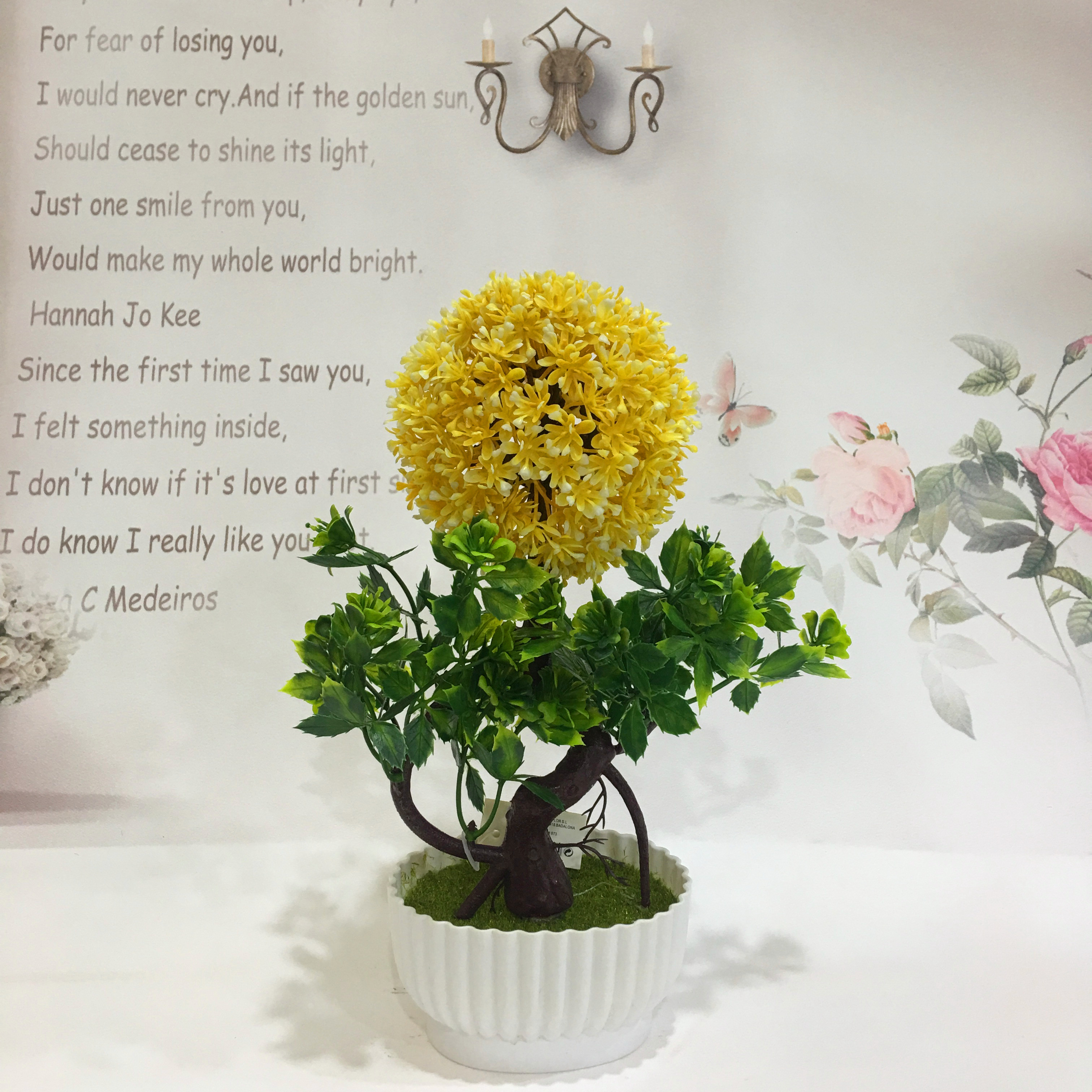 Mini artificial bonsai flowers, small potted plants, factory direct sales of artificial flower plants Specification image