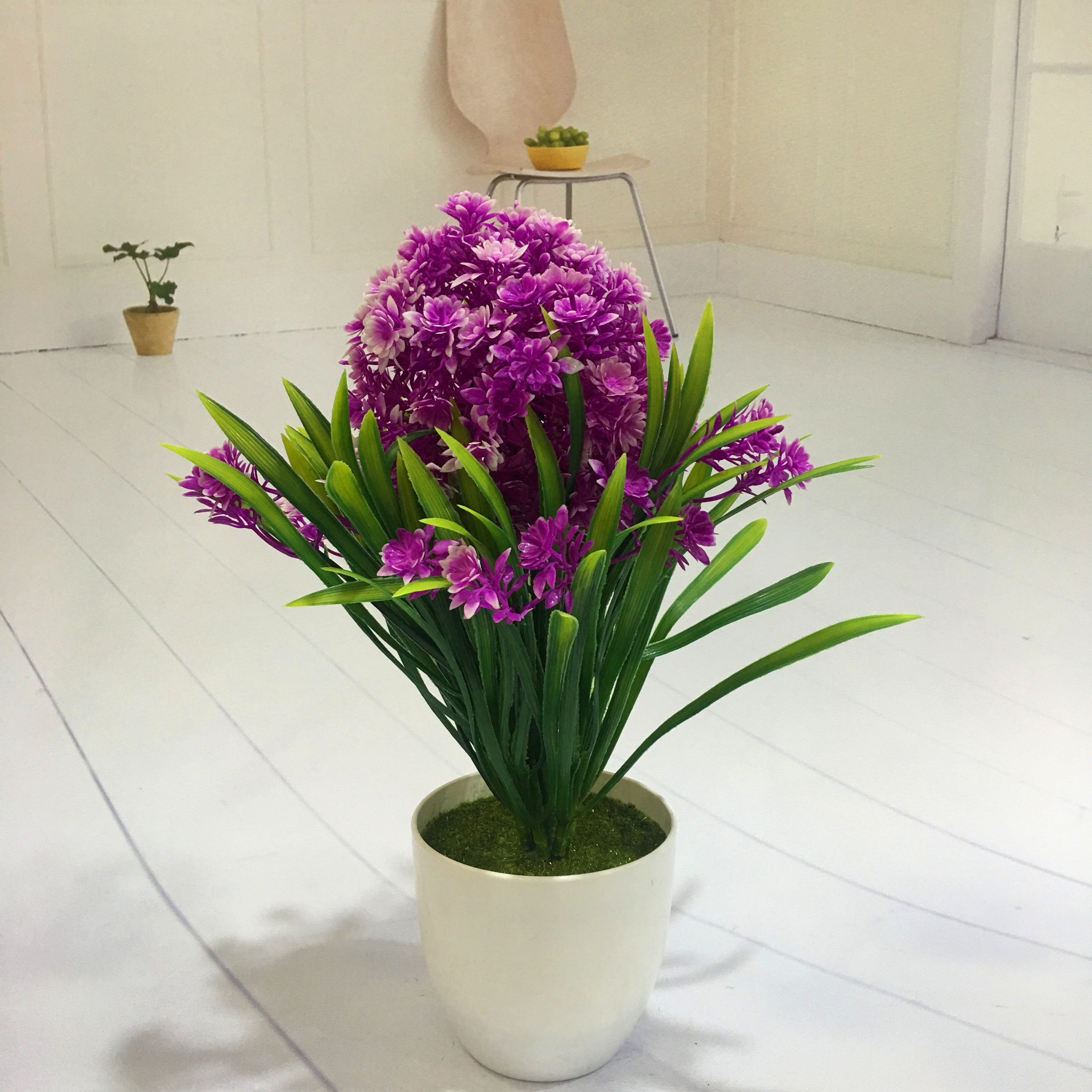 Mini artificial bonsai flowers, small potted plants, factory direct sales of artificial flower plants Specification image