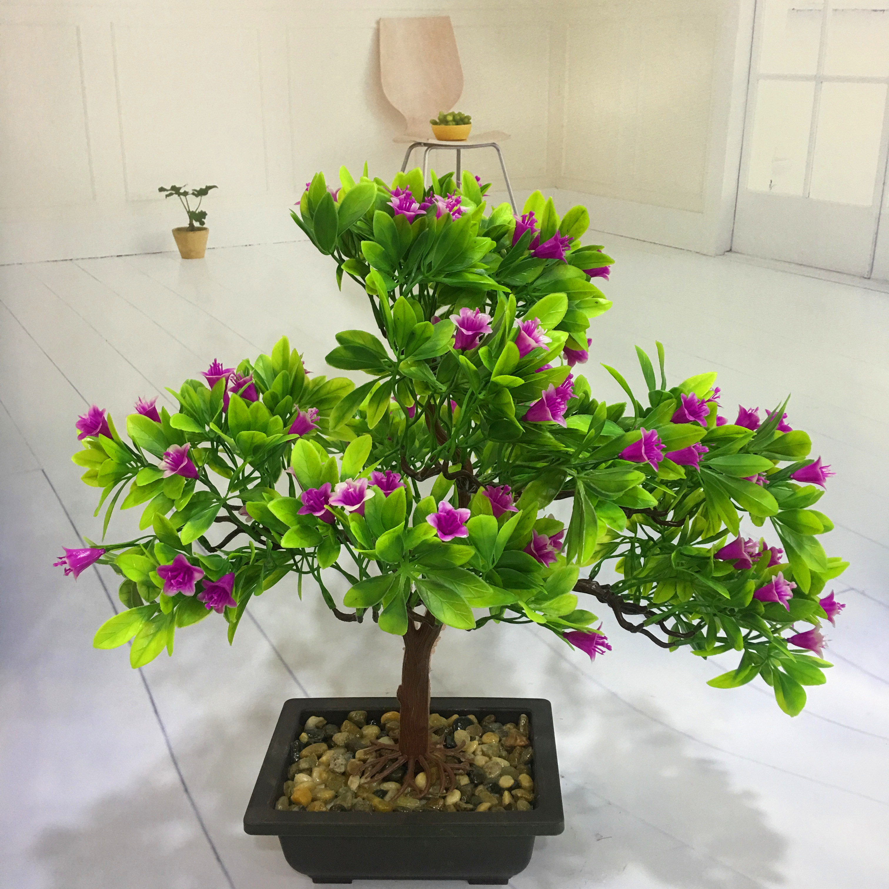 Mini artificial bonsai flowers, small potted plants, factory direct sales of artificial flower plants details Picture