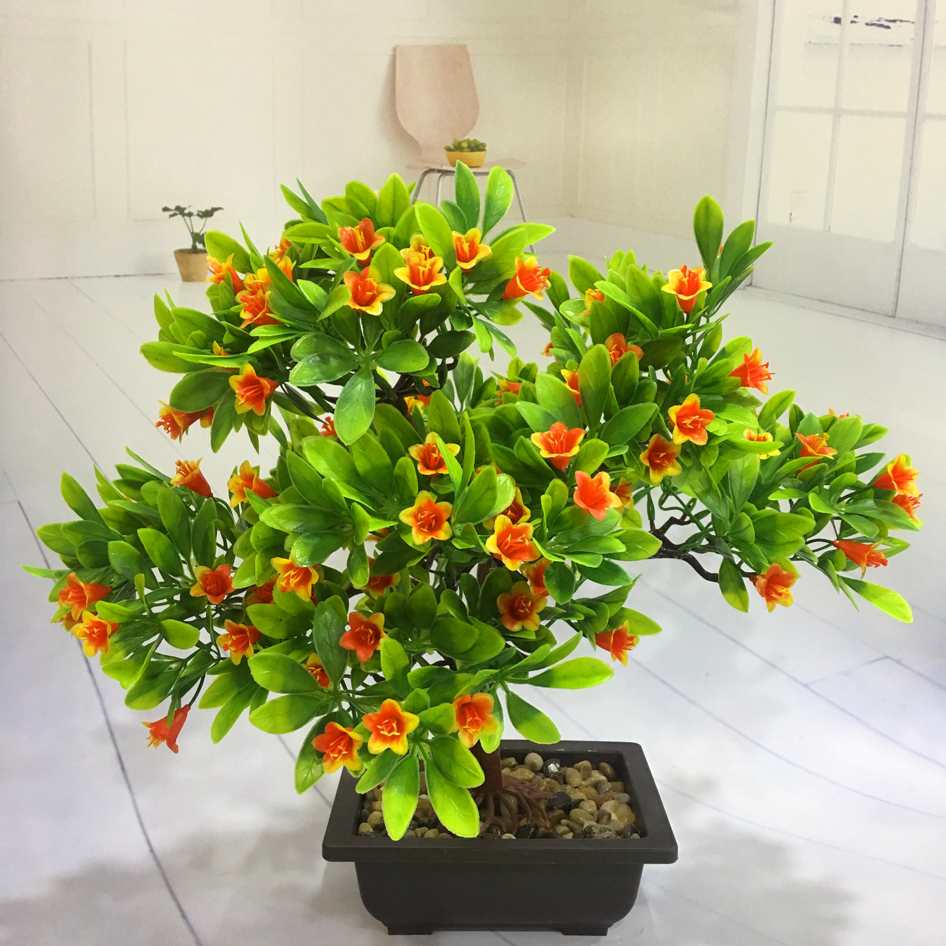 Mini artificial bonsai flowers, small potted plants, factory direct sales of artificial flower plants Specification image