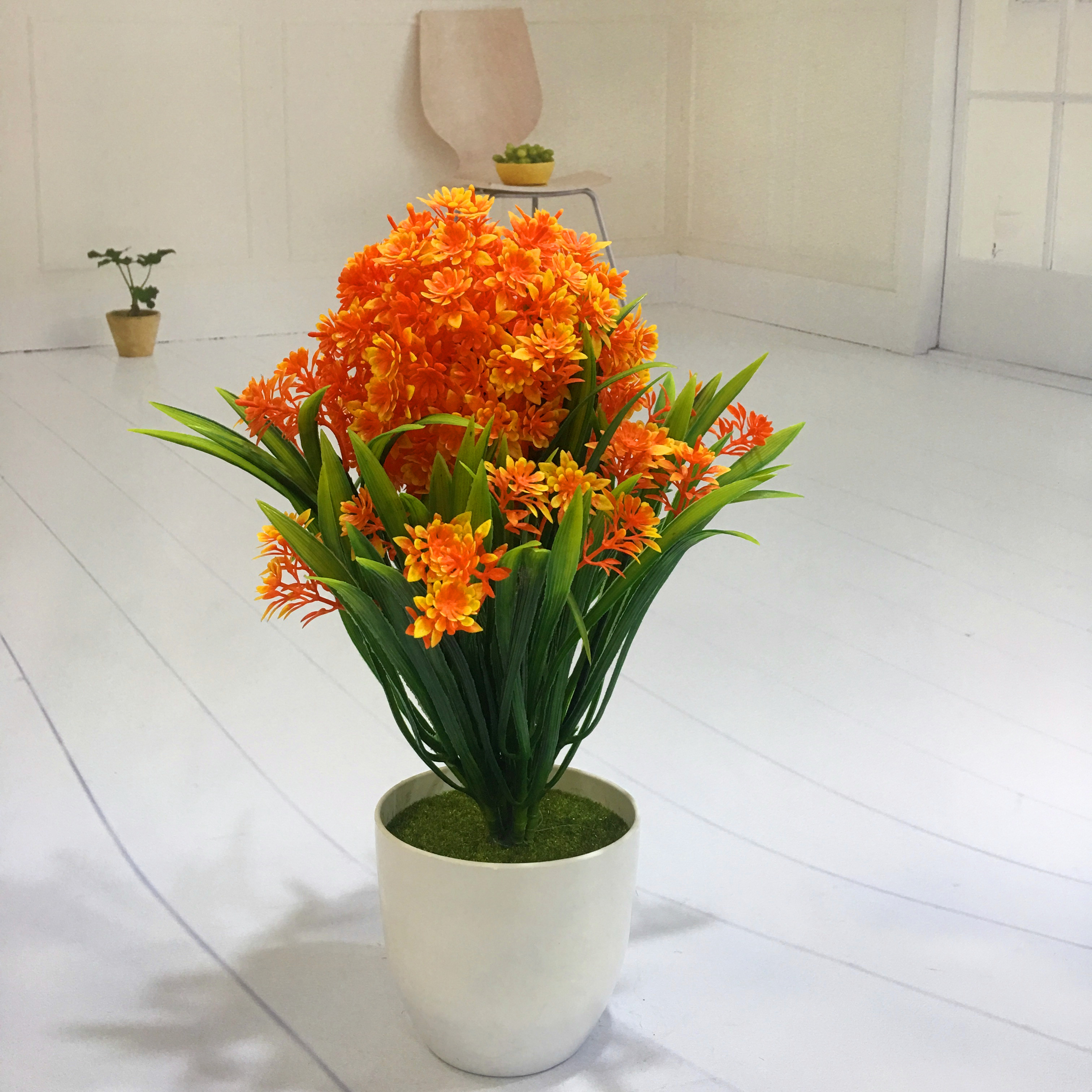 Mini artificial bonsai flowers, small potted plants, factory direct sales of artificial flower plants Application Scenario