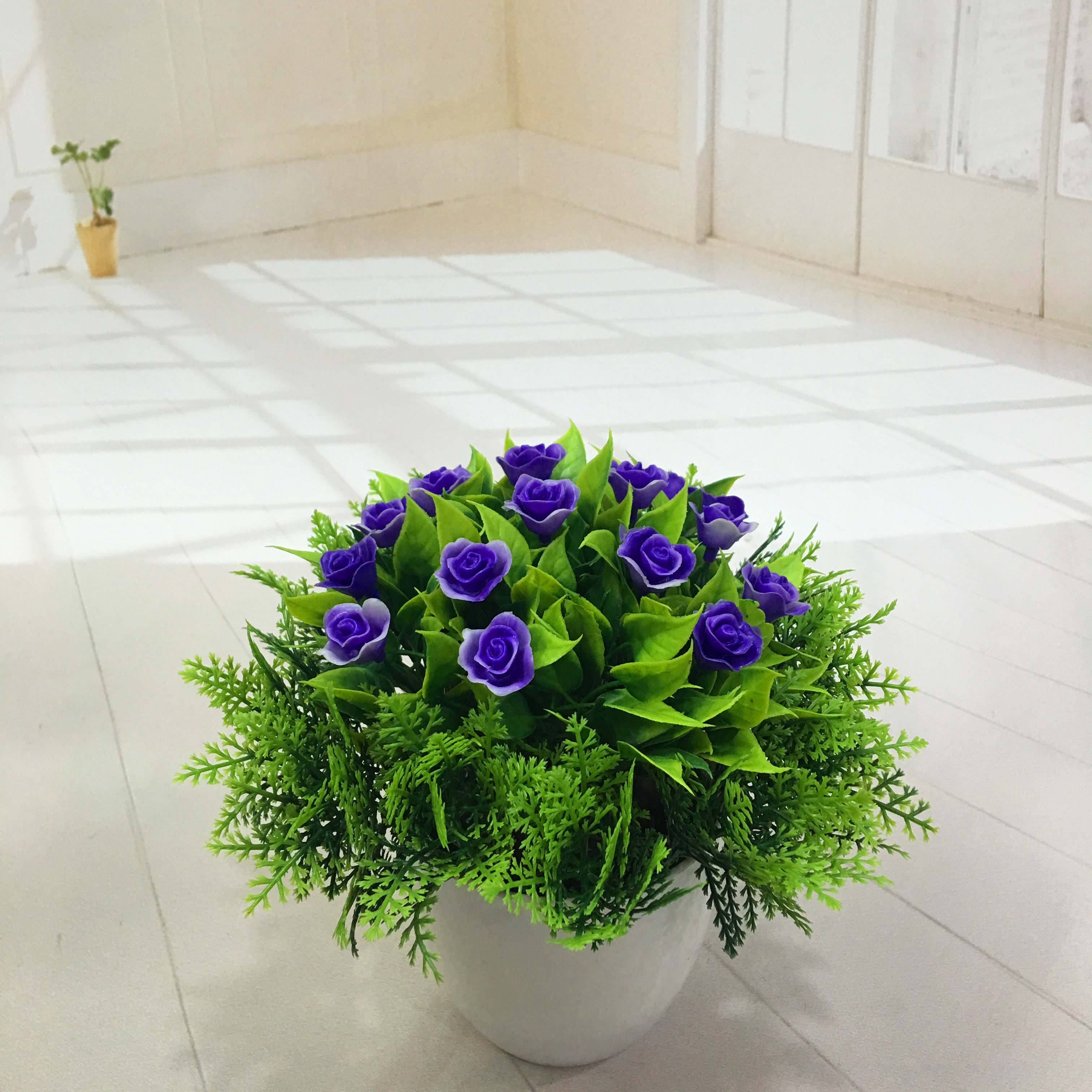 Mini artificial bonsai flowers, small potted plants, factory direct sales of artificial flower plants details Picture