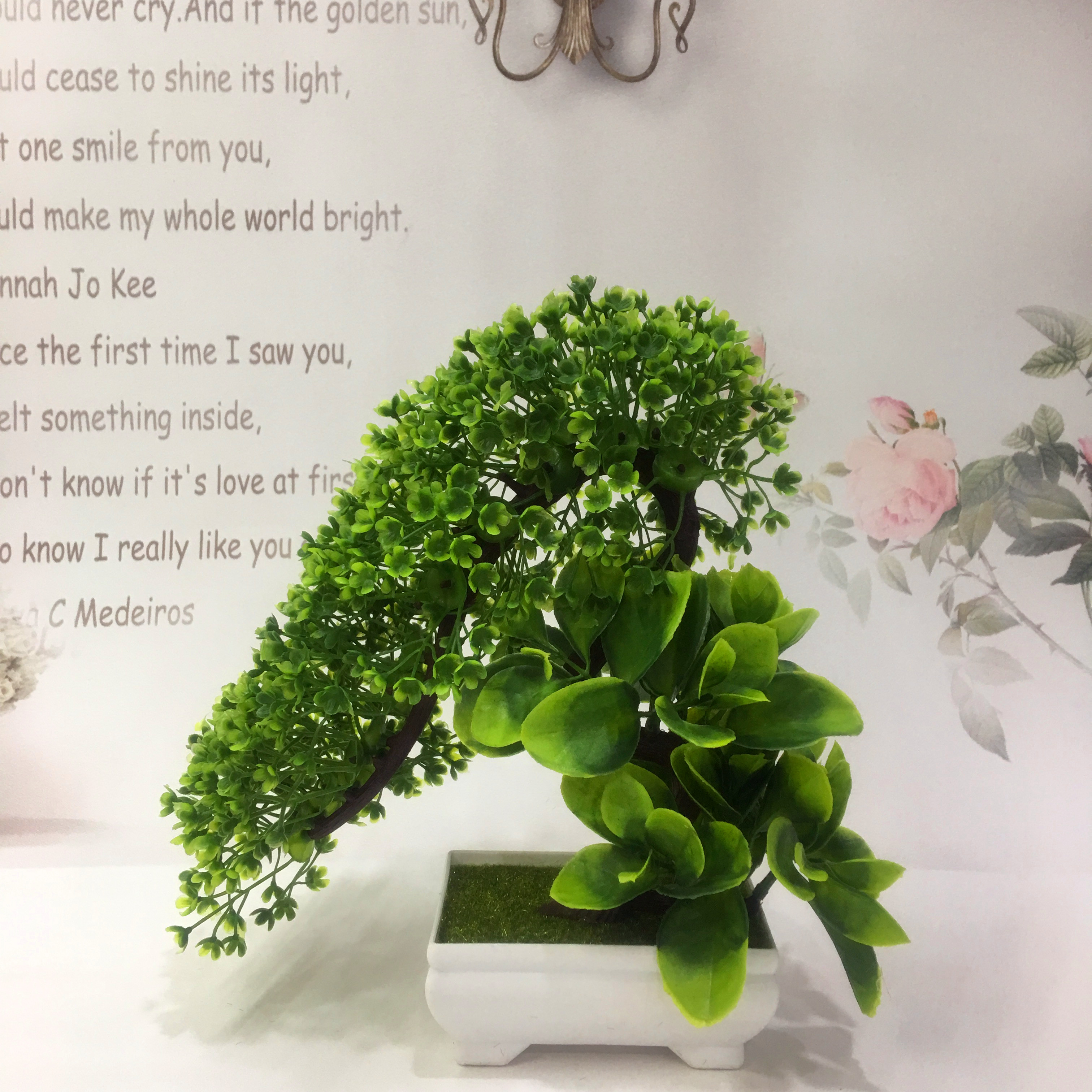 Mini artificial bonsai flowers, small potted plants, factory direct sales of artificial flower plants Application Scenario