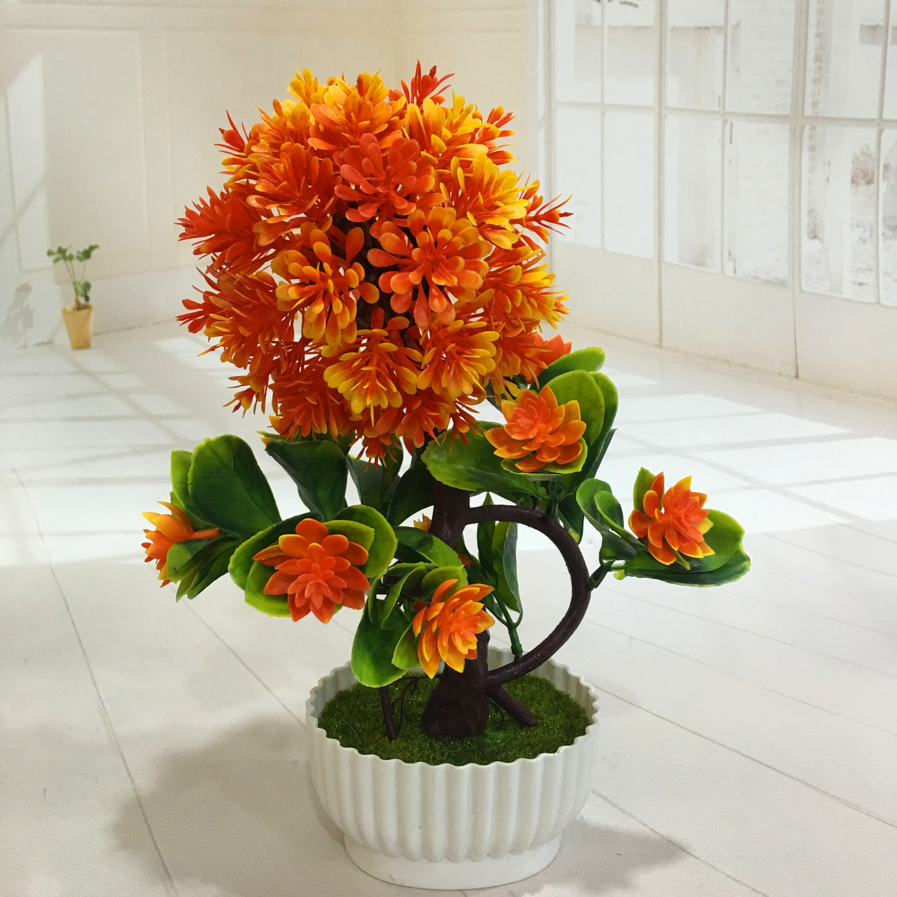 Mini artificial bonsai flowers, small potted plants, factory direct sales of artificial flower plants