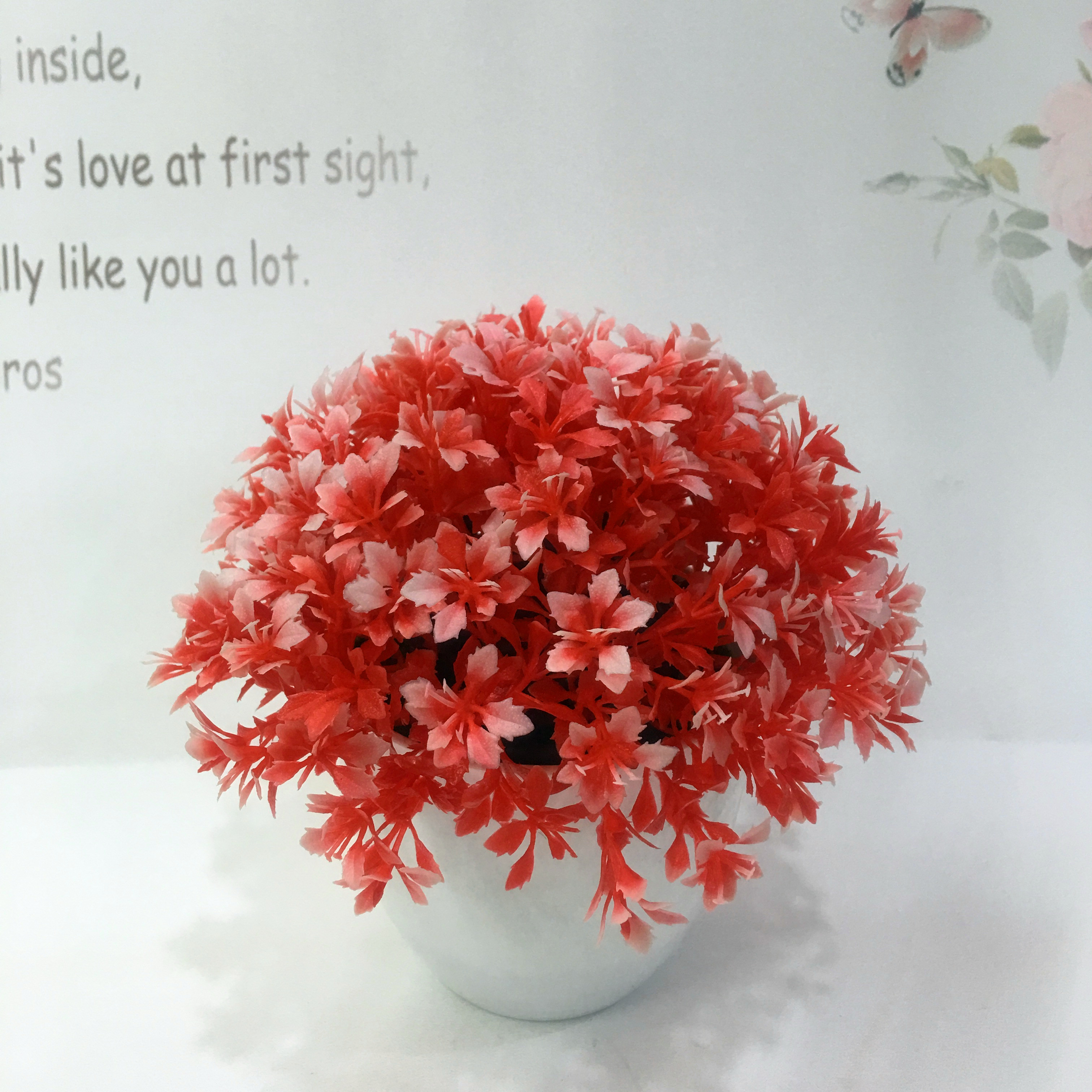 Mini artificial bonsai flowers, small potted plants, factory direct sales of artificial flower plants Specification image