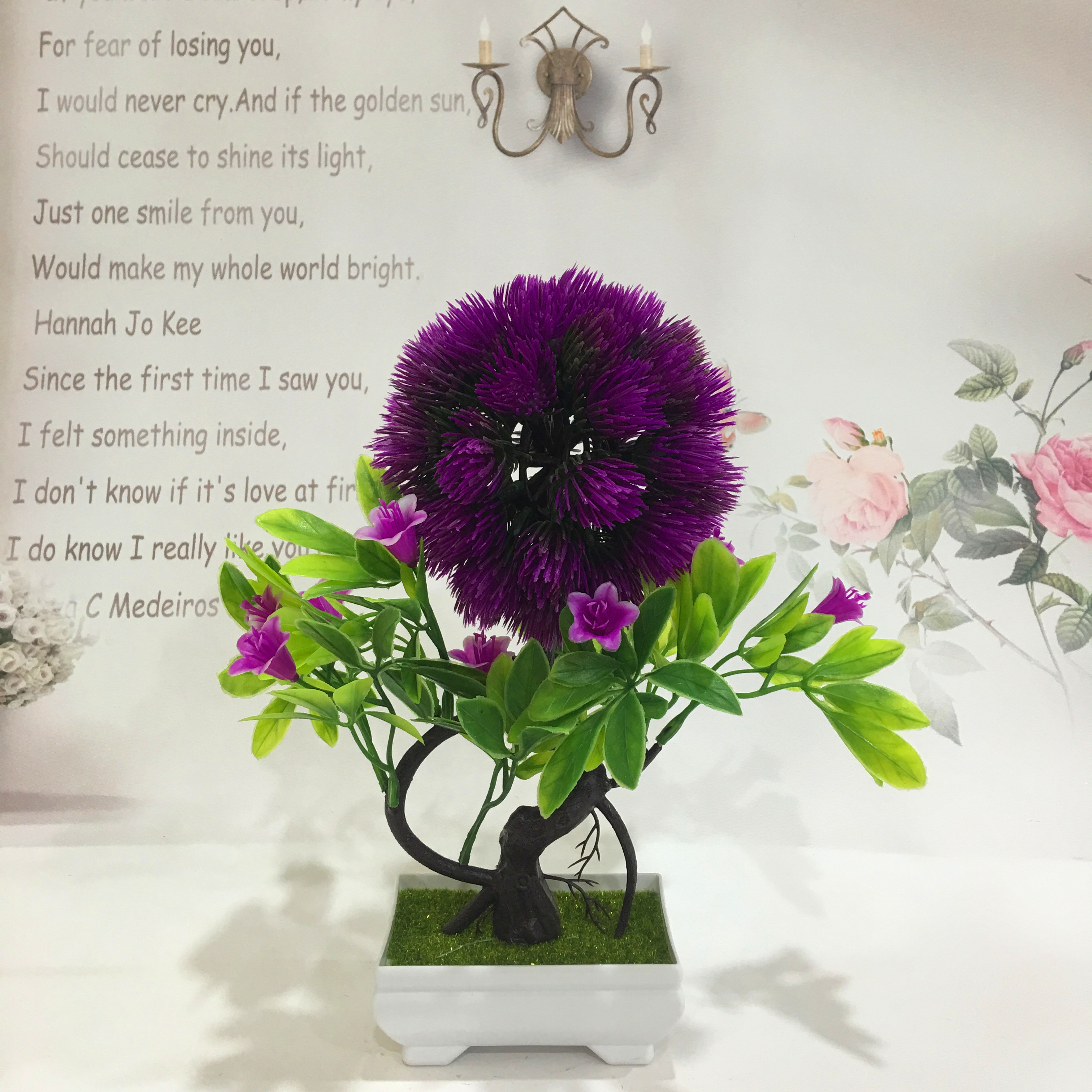 Mini artificial bonsai flowers, small potted plants, factory direct sales of artificial flower plants details Picture