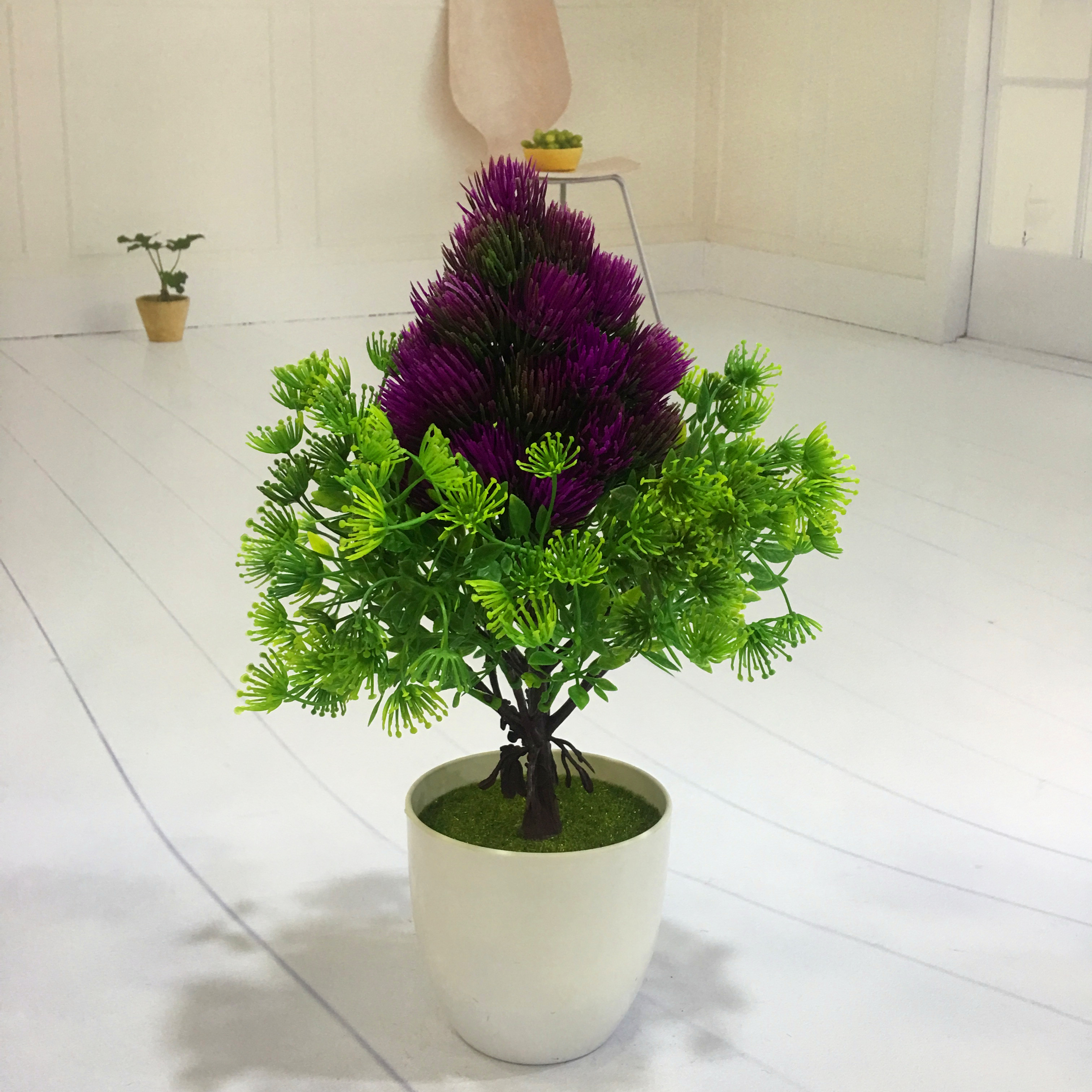 Mini artificial bonsai flowers, small potted plants, factory direct sales of artificial flower plants