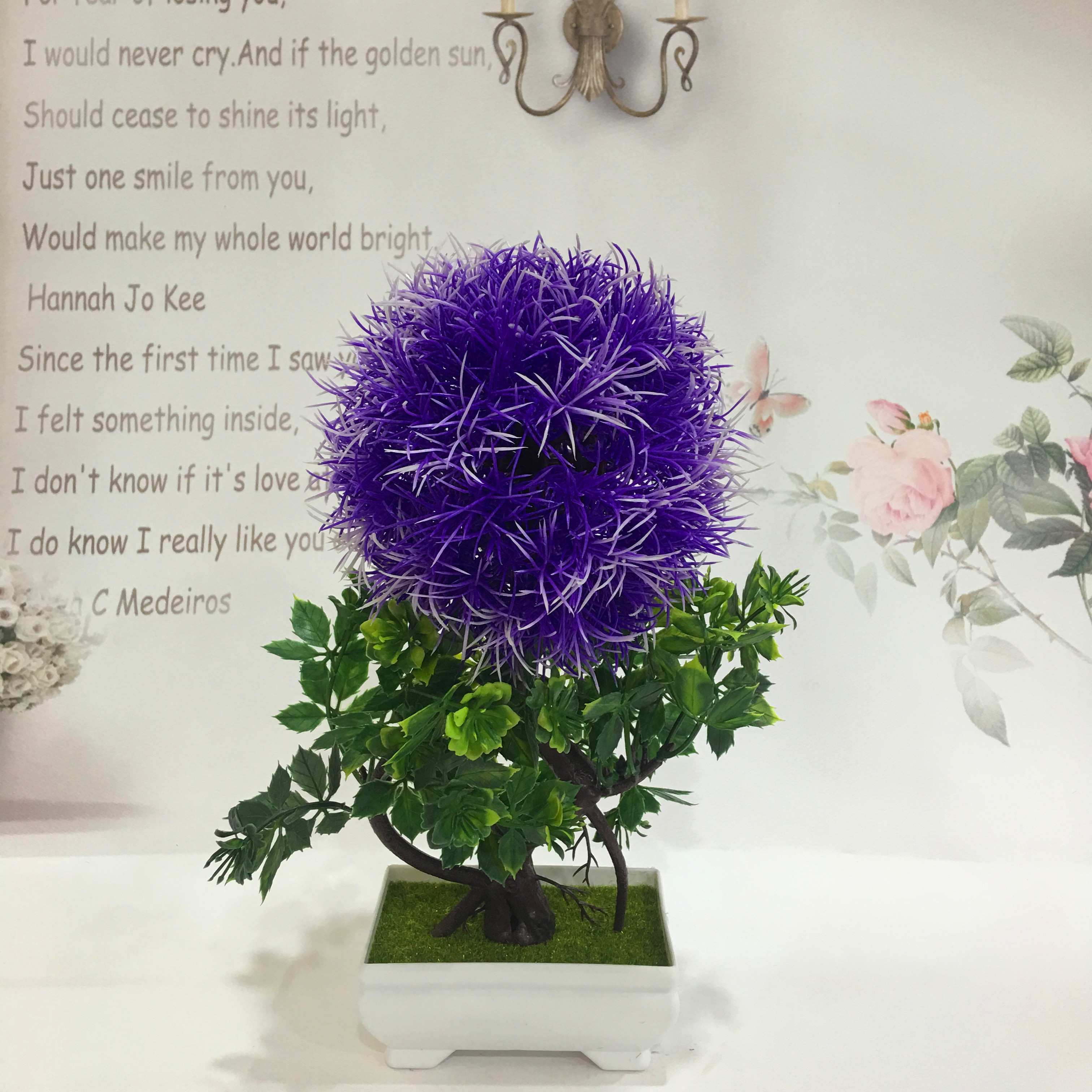 Mini artificial bonsai flowers, small potted plants, factory direct sales of artificial flower plants