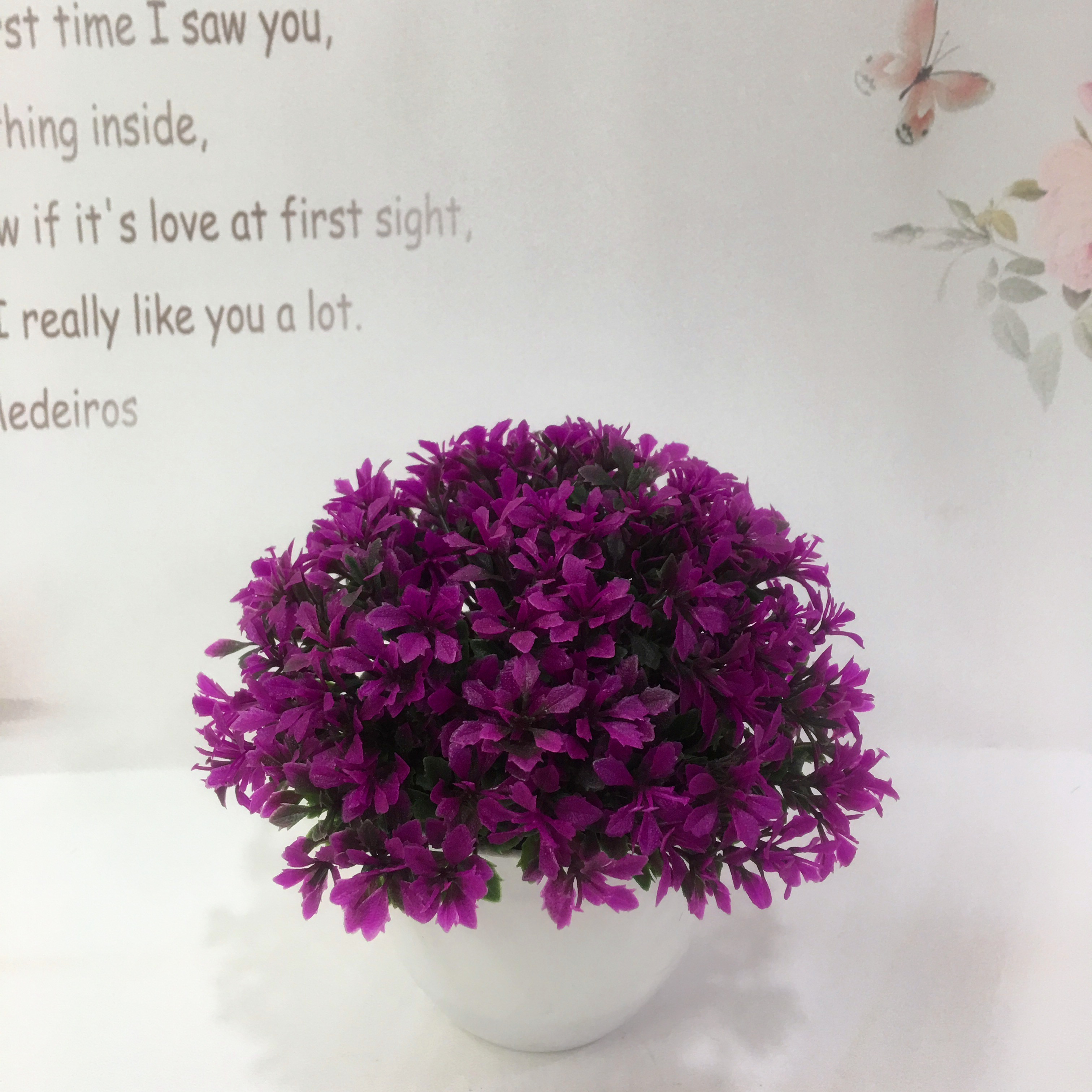 Mini artificial bonsai flowers, small potted plants, factory direct sales of artificial flower plants