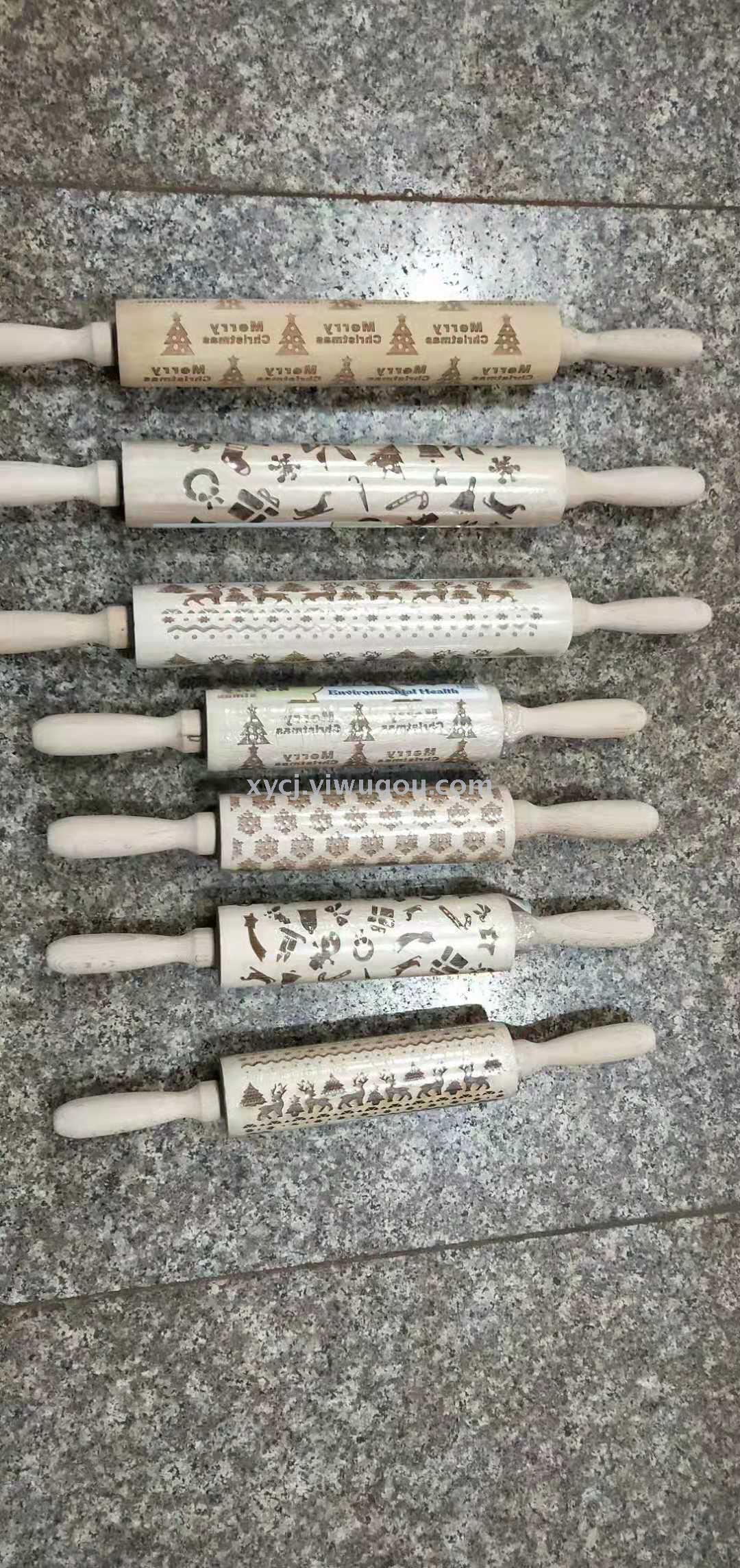 木头印花面粉棍