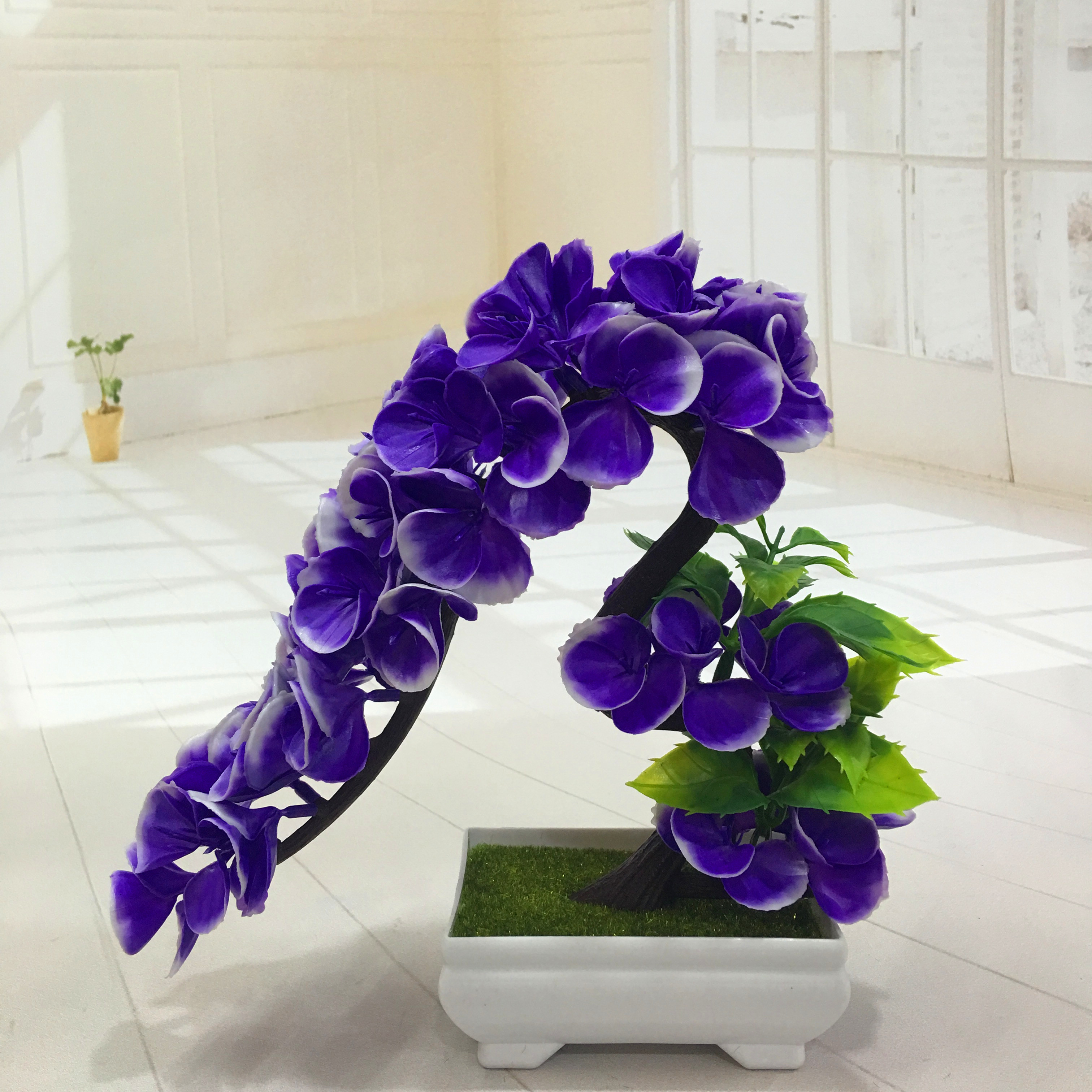 Mini artificial bonsai flowers, small potted plants, factory direct sales of artificial flower plants Specification image