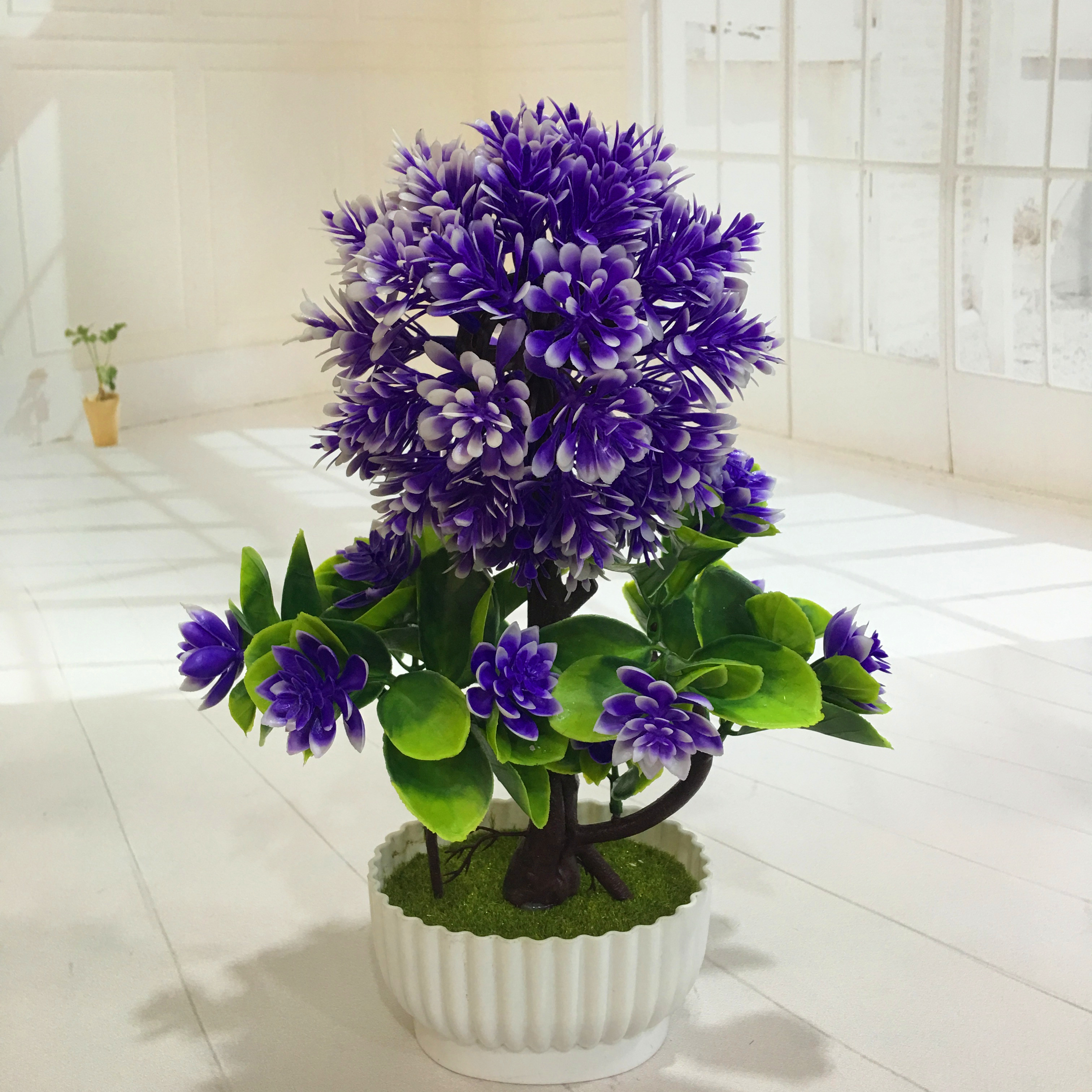 Mini artificial bonsai flowers, small potted plants, factory direct sales of artificial flower plants details Picture