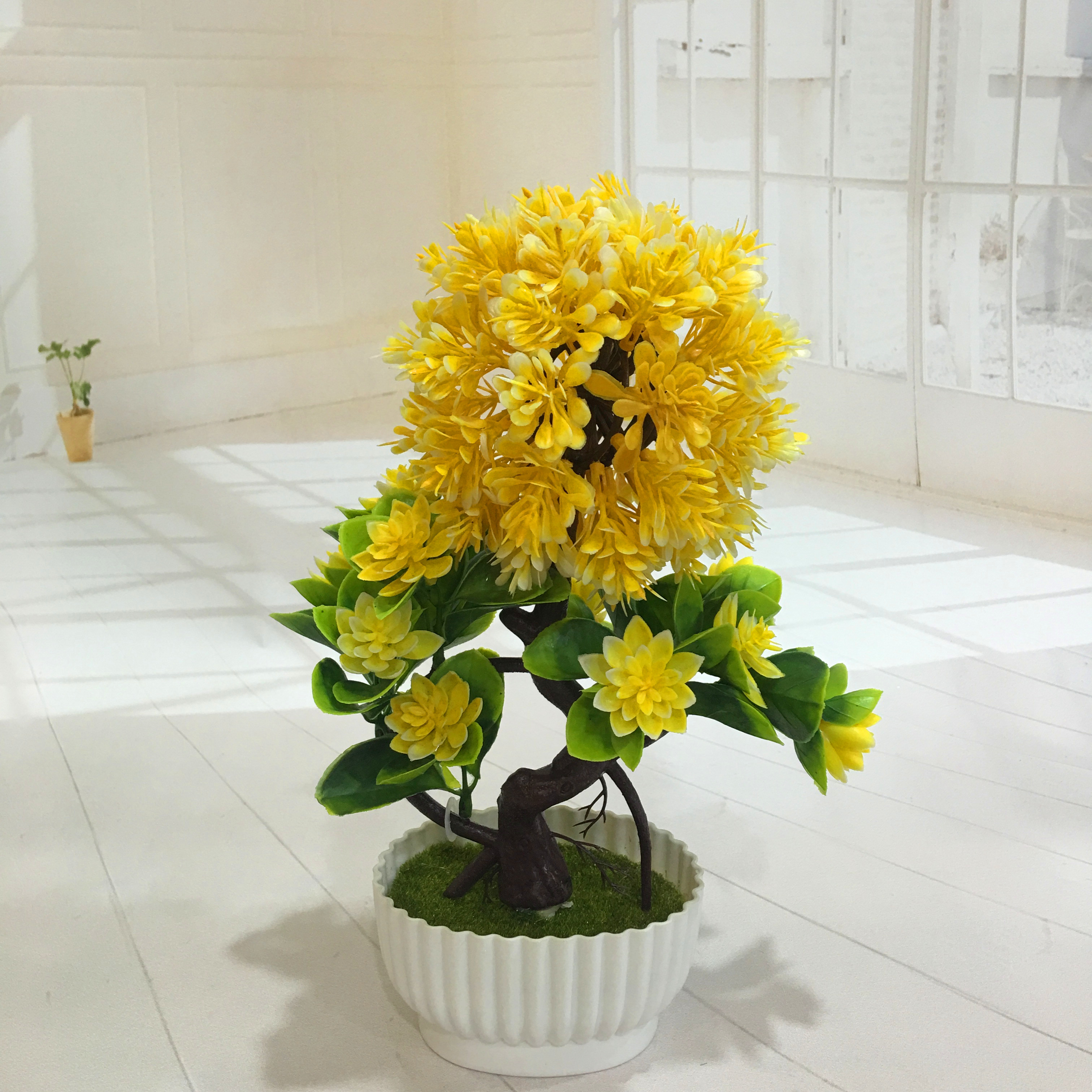 Mini artificial bonsai flowers, small potted plants, factory direct sales of artificial flower plants Application Scenario