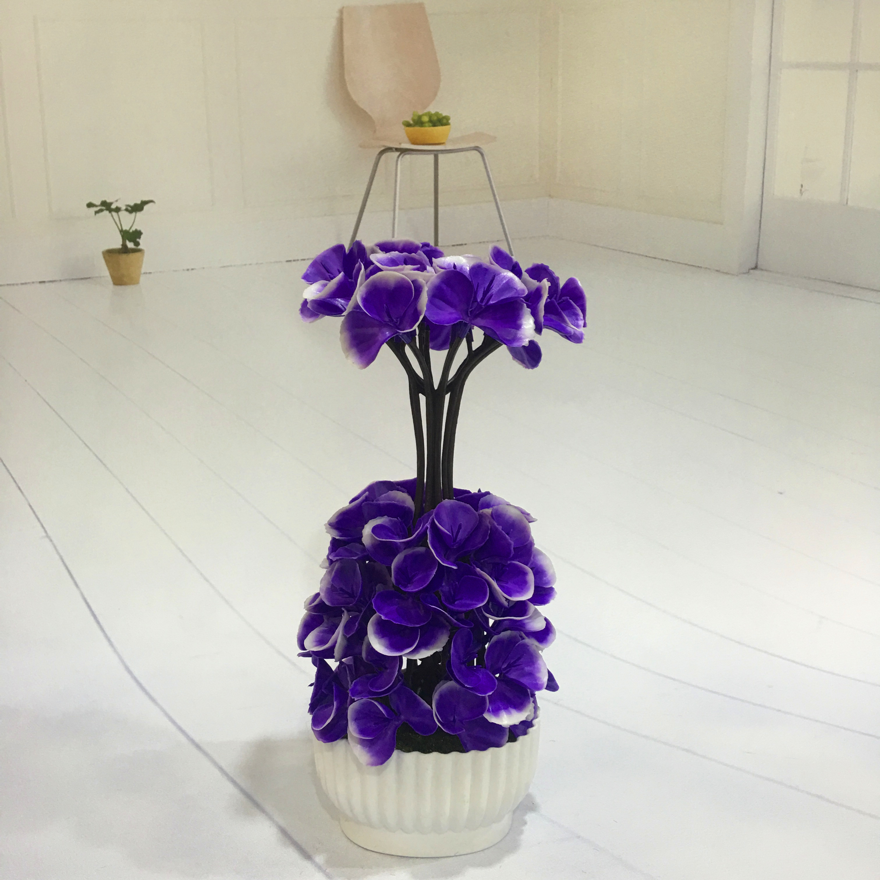 Mini artificial bonsai flowers, small potted plants, factory direct sales of artificial flower plants Specification image