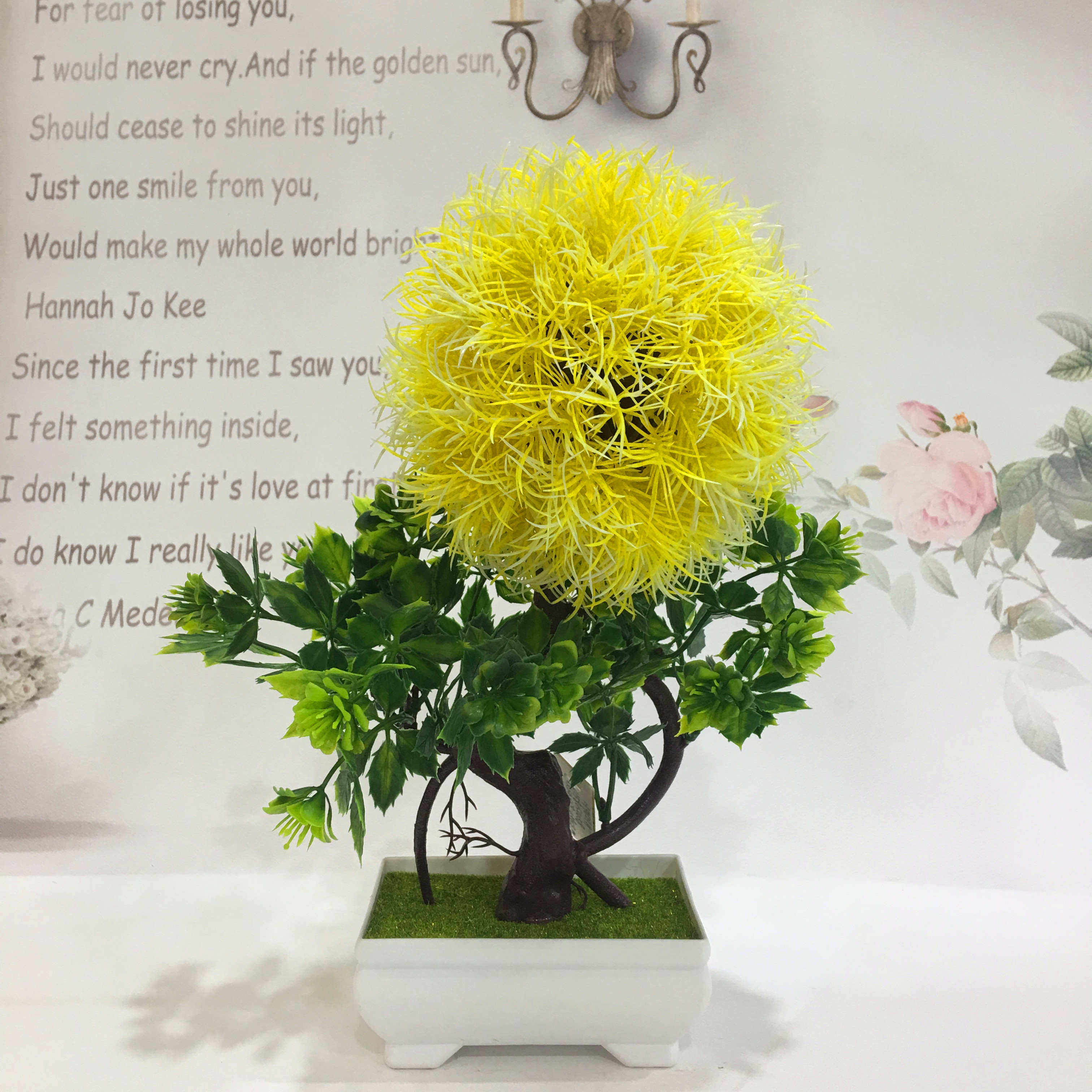 Mini artificial bonsai flowers, small potted plants, factory direct sales of artificial flower plants Application Scenario