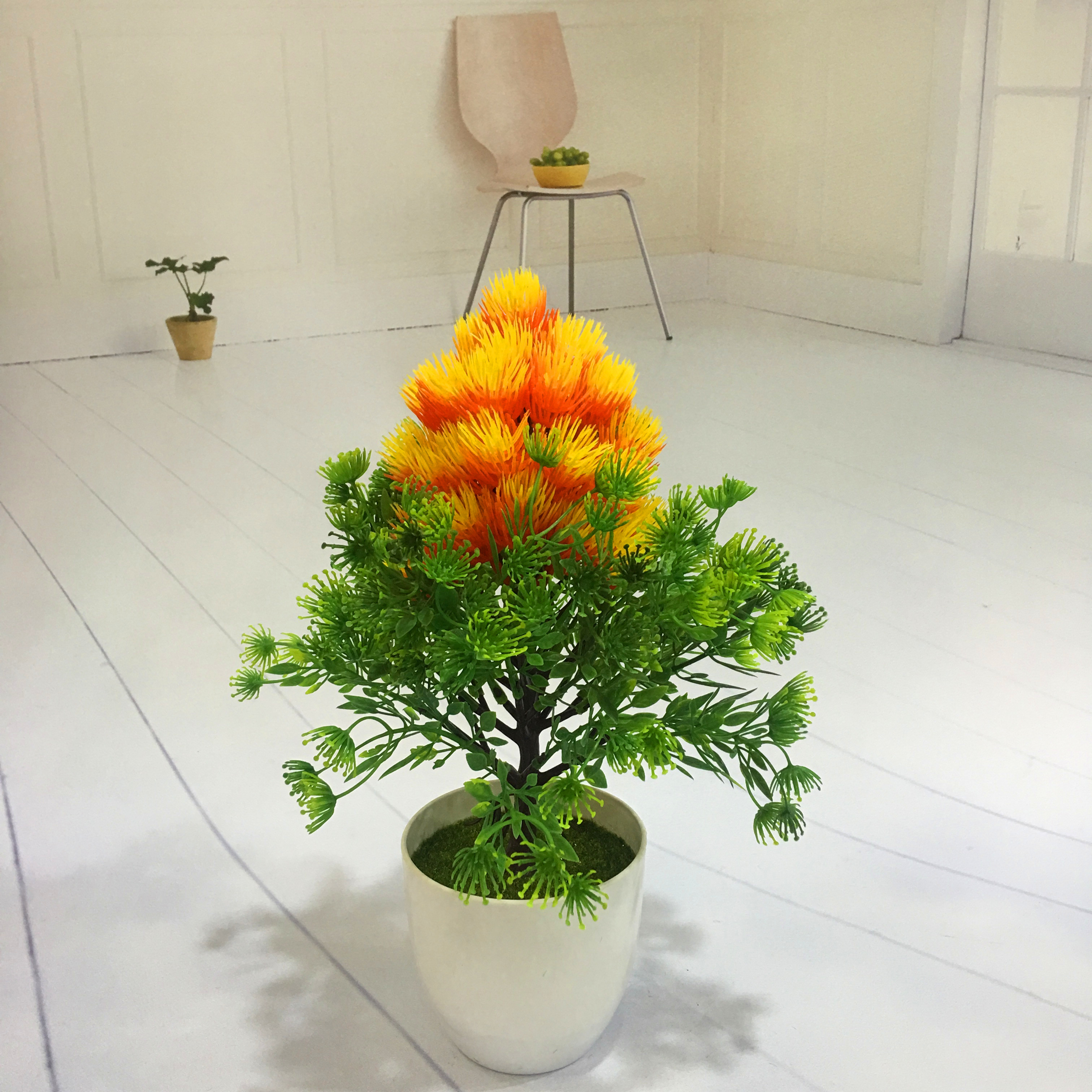 Mini artificial bonsai flowers, small potted plants, factory direct sales of artificial flower plants Specification image