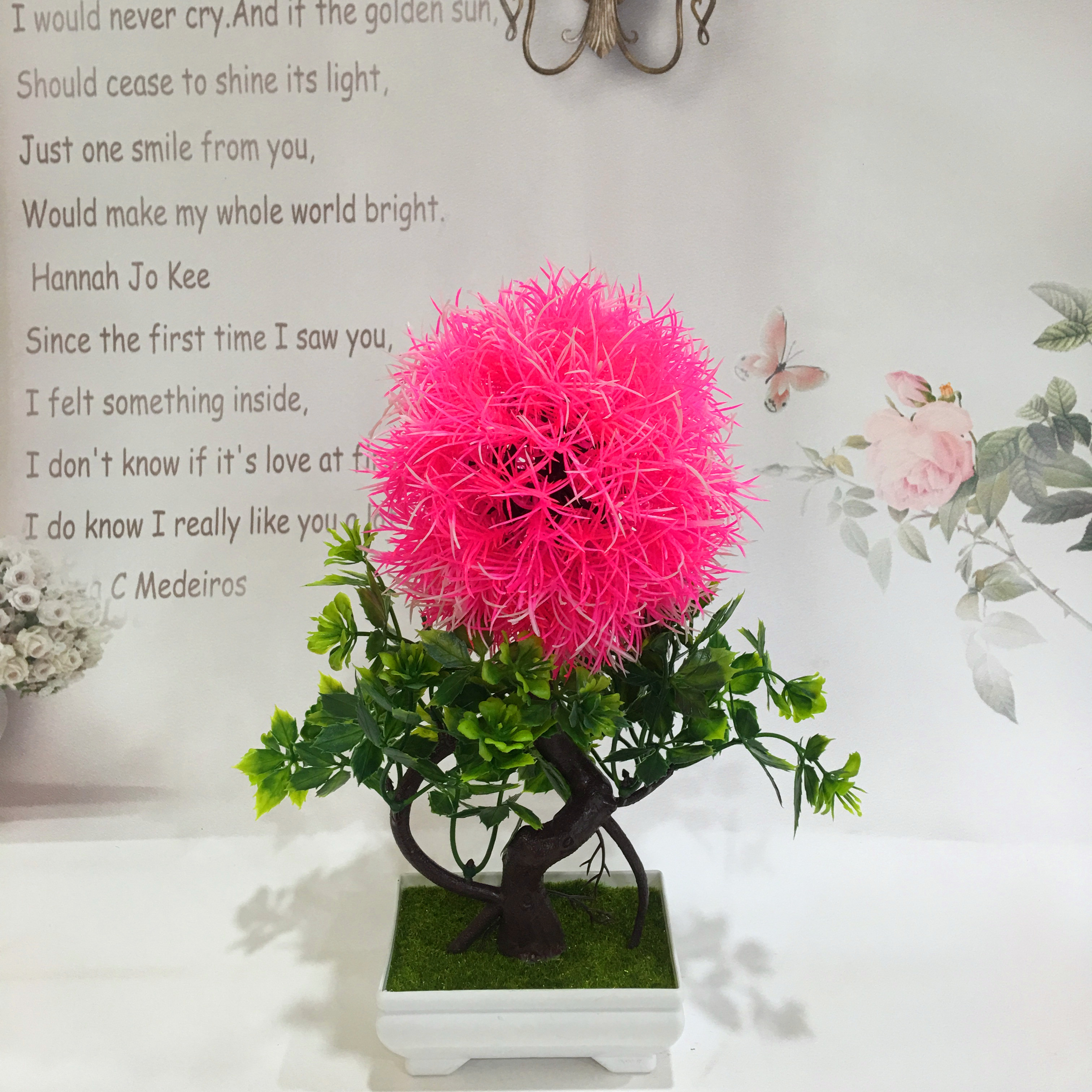 Mini artificial bonsai flowers, small potted plants, factory direct sales of artificial flower plants details Picture