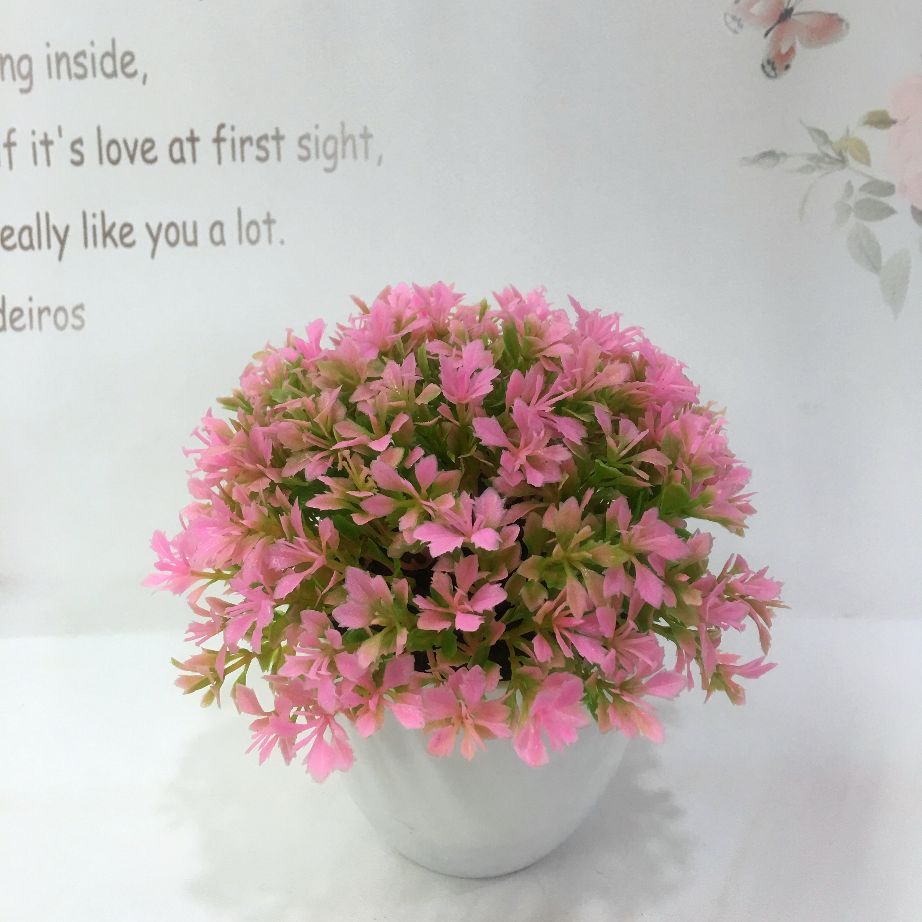 Mini artificial bonsai flowers, small potted plants, factory direct sales of artificial flower plants details Picture