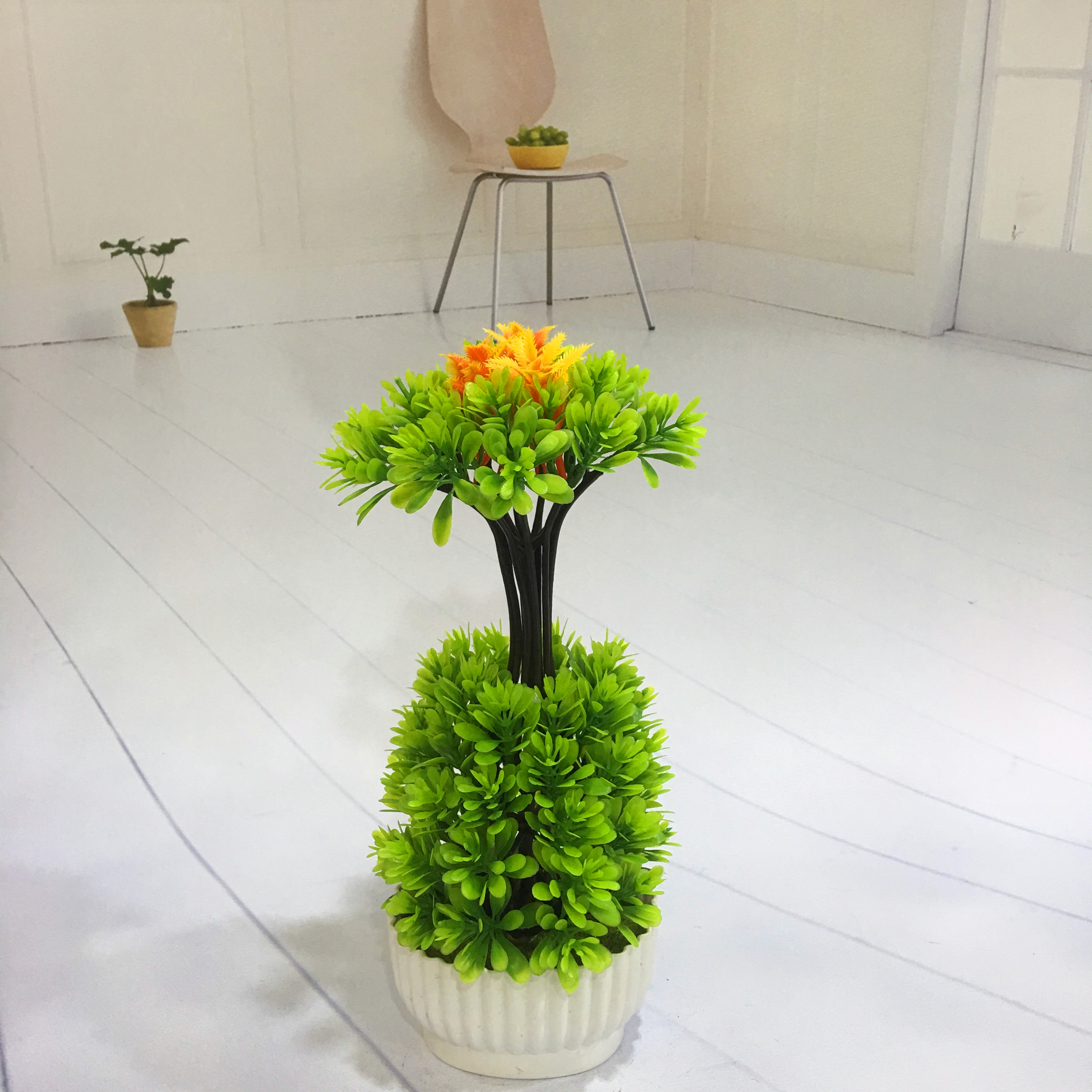 Mini artificial bonsai flowers, small potted plants, factory direct sales of artificial flower plants Specification image