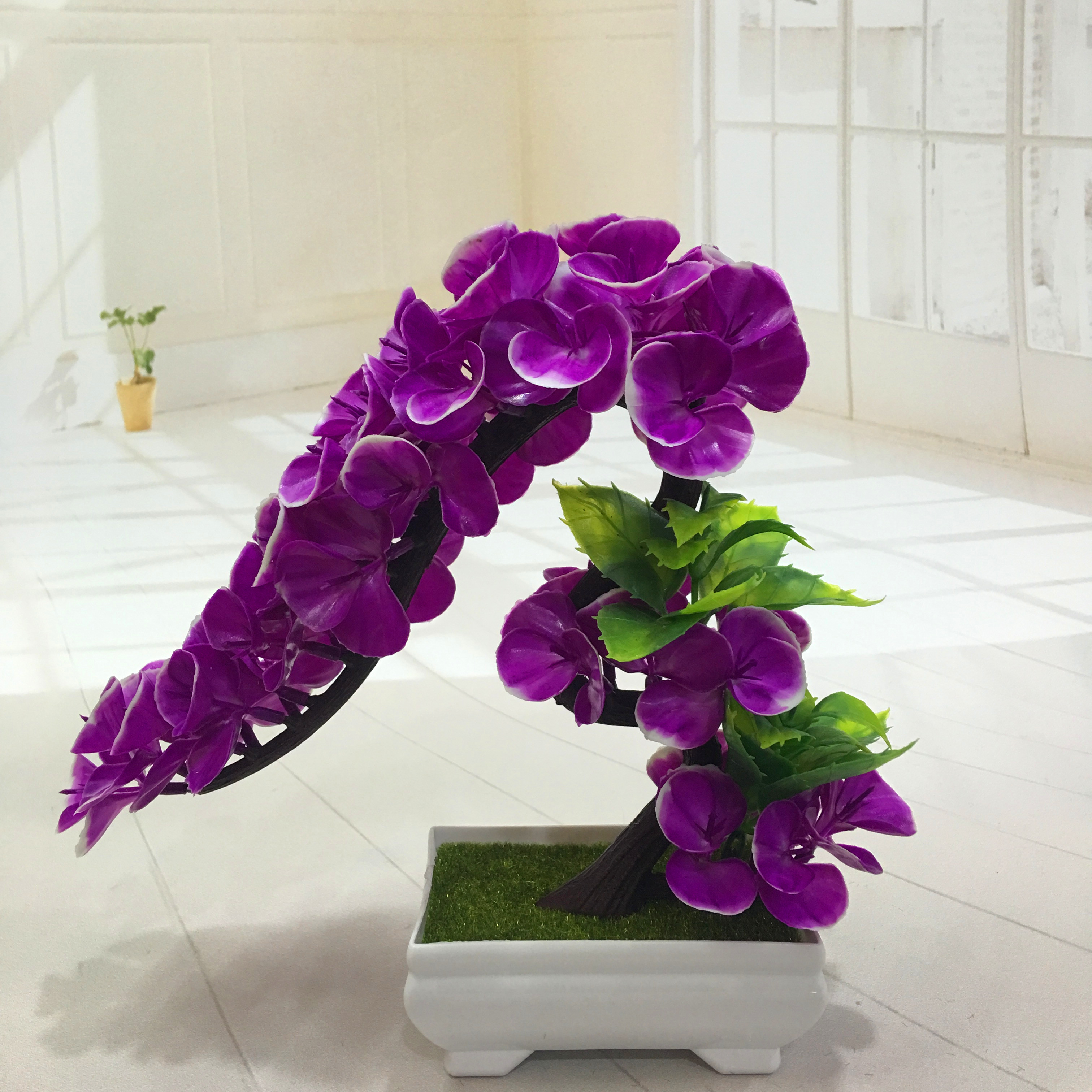 Mini artificial bonsai flowers, small potted plants, factory direct sales of artificial flower plants details Picture
