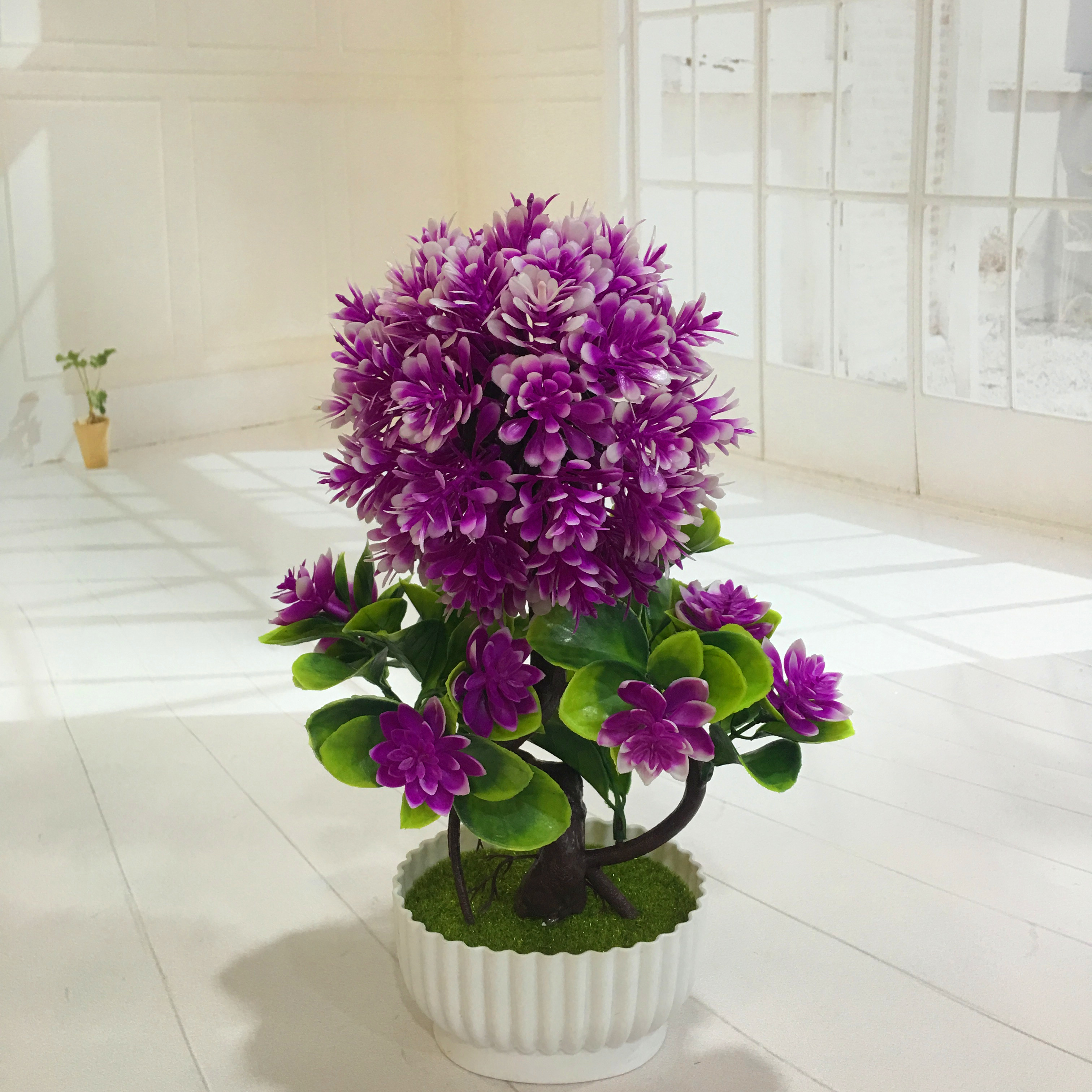 Mini artificial bonsai flowers, small potted plants, factory direct sales of artificial flower plants Specification image