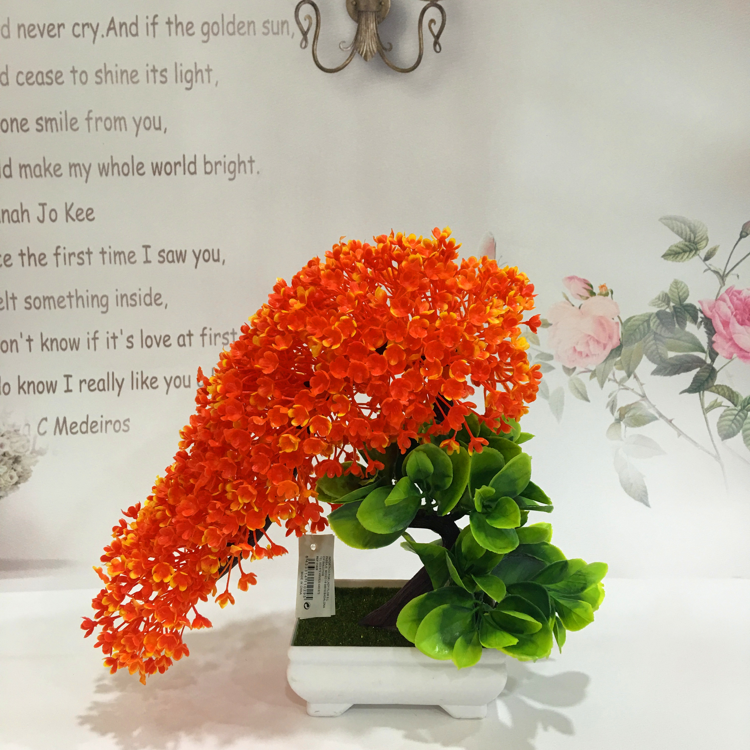 Mini artificial bonsai flowers, small potted plants, factory direct sales of artificial flower plants Specification image