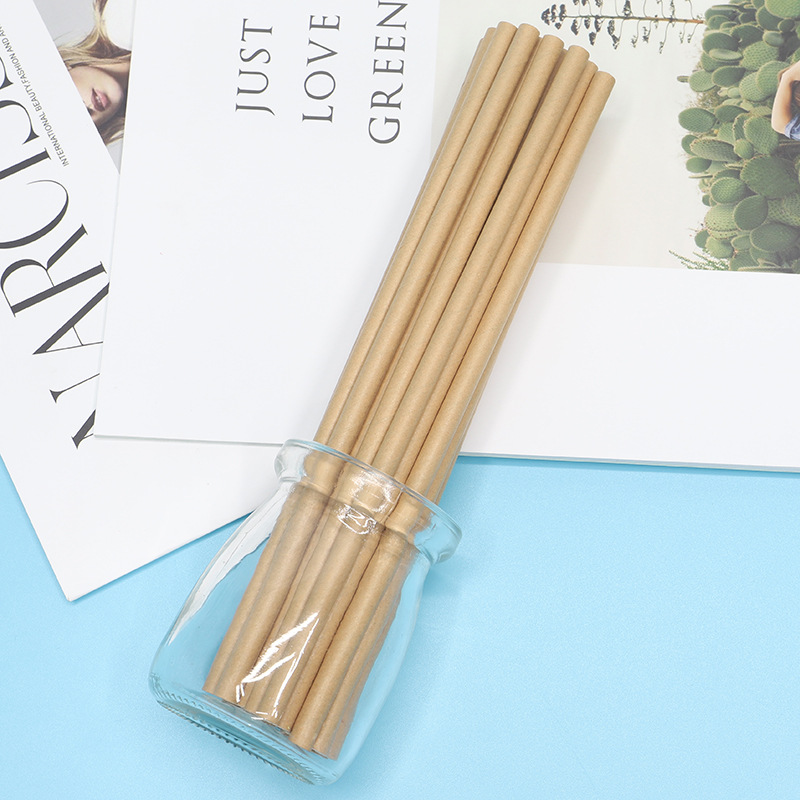 Factory Direct Spot Pure White Environmentally Friendly Disposable Paper Straws Specification drawing
