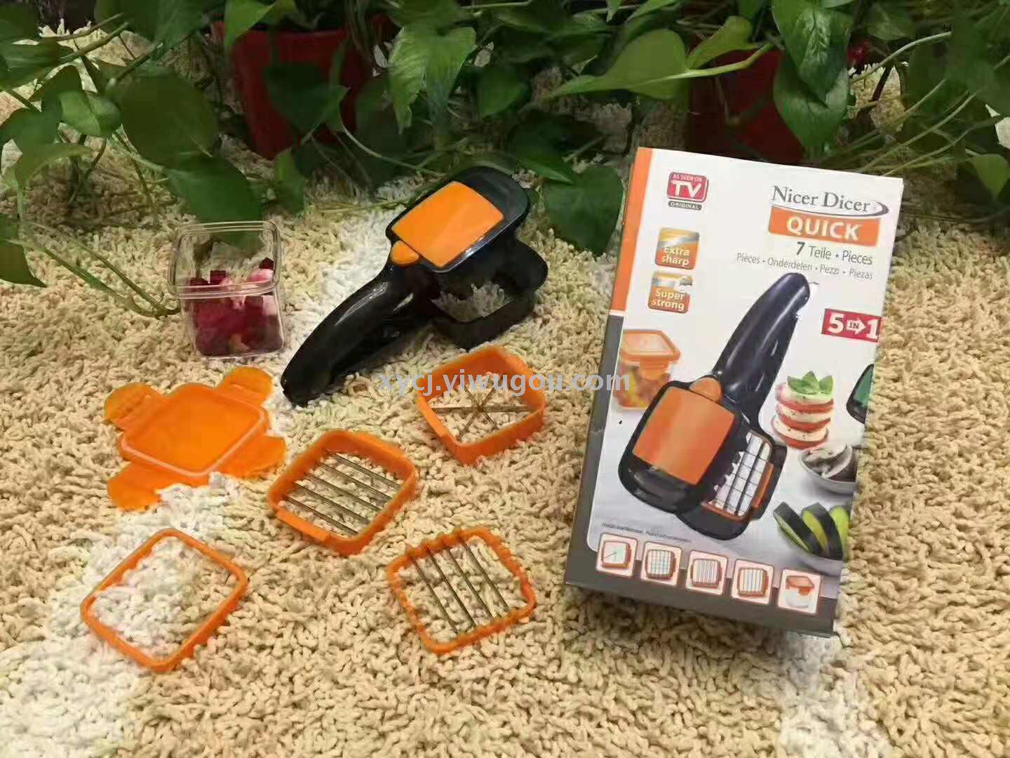 Bestseller Nicer Dicer Quick multi-functional vegetable cutter 7-piece set Vegetable cutter, vegetable and shredded cutter