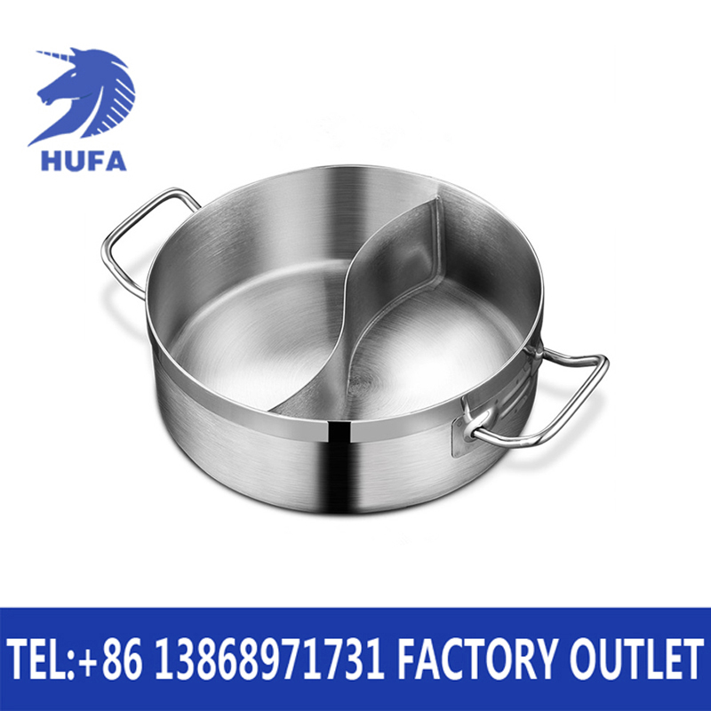 Stainless steel soup pot, stainless steel double-flavored hot pot with lid Application Scenario