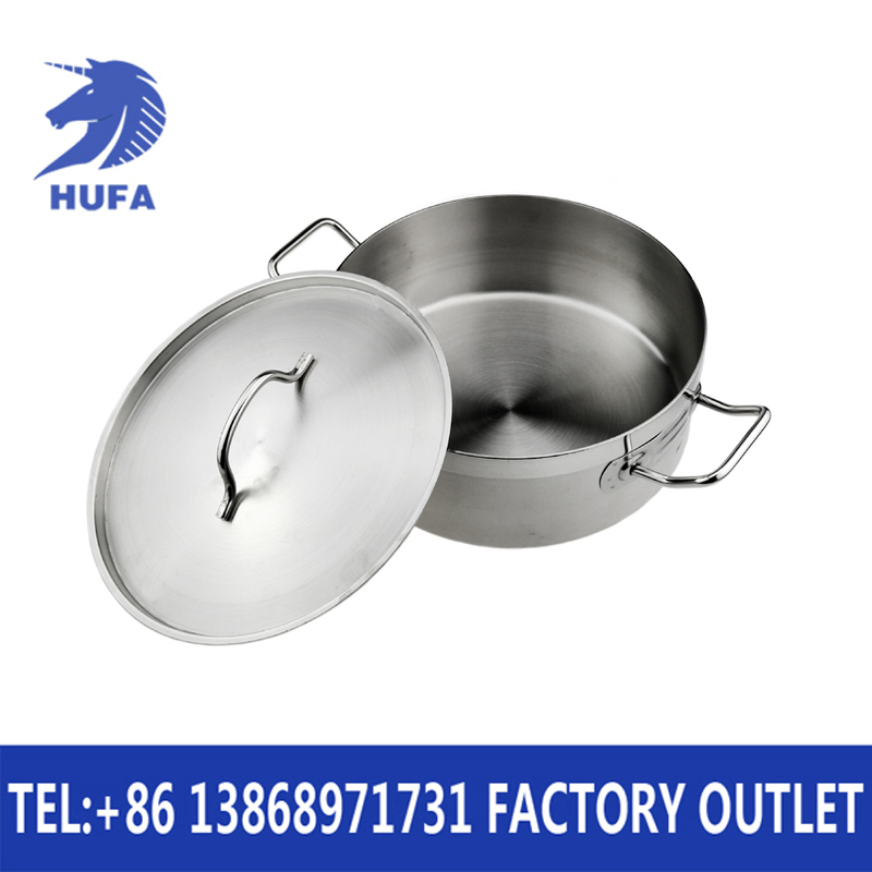 Stainless steel soup pot, stainless steel double-flavored hot pot with lid Specification image