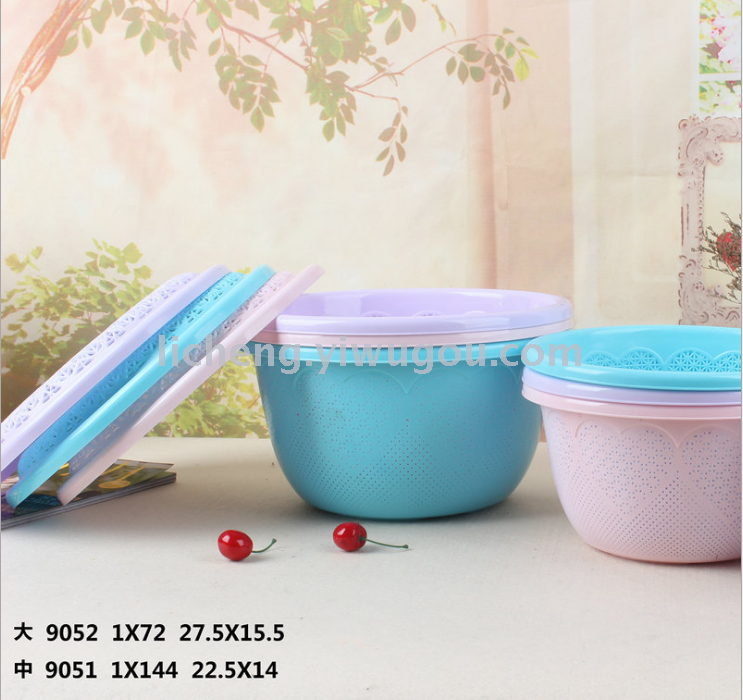 Plastic fruit basket, water-dripping blue, fruit and vegetable blue, vegetable washing blue, storage basket Application Scenario