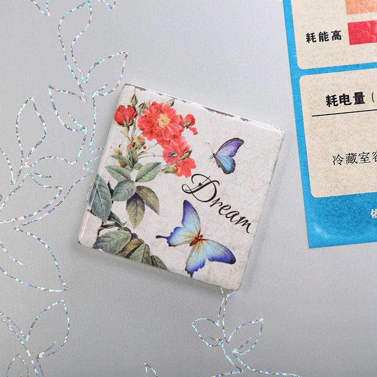 【LOVELY HOME】【 Chi Jia 】 Ceramic Fridge Magnets Heat Transfer Fridge Magnets Home Magnetic Decorative stickers