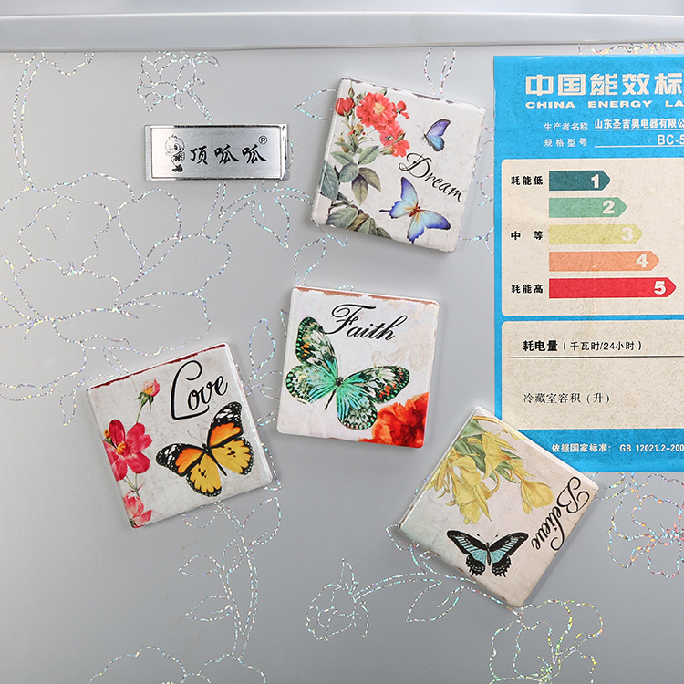 【LOVELY HOME】【持嘉】陶瓷冰箱帖  热转印冰箱贴 家居磁性装饰贴