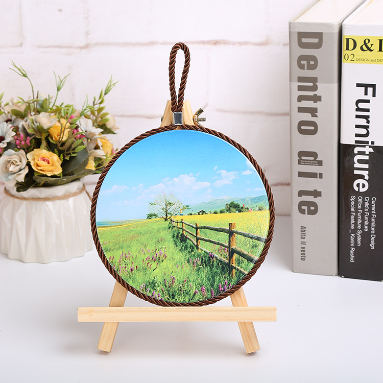 [LOVELY HOME] [holing jia] placa decorativa colgante de estilo europeo artesanía de cerámica doméstica transferencia de calor cojín de olla de cerámica engrosada resistencia a altas temperaturas y aislamiento térmico Application Scenario