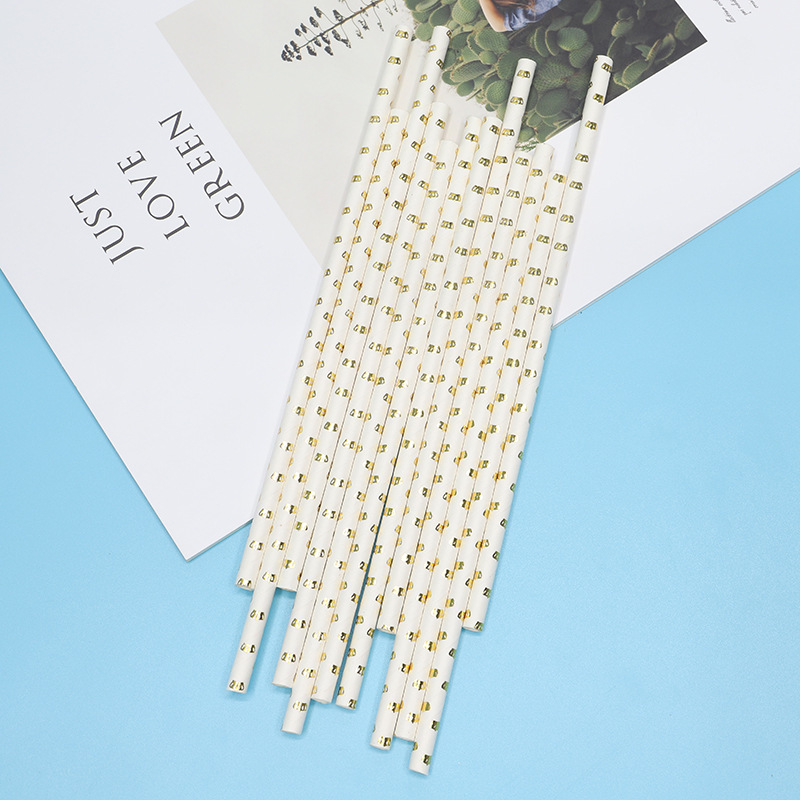 Creative Art Color Paper Straw Small Fresh Disposable Juice Milk Tea Beverage Environmentally Friendly Paper Straw details Picture