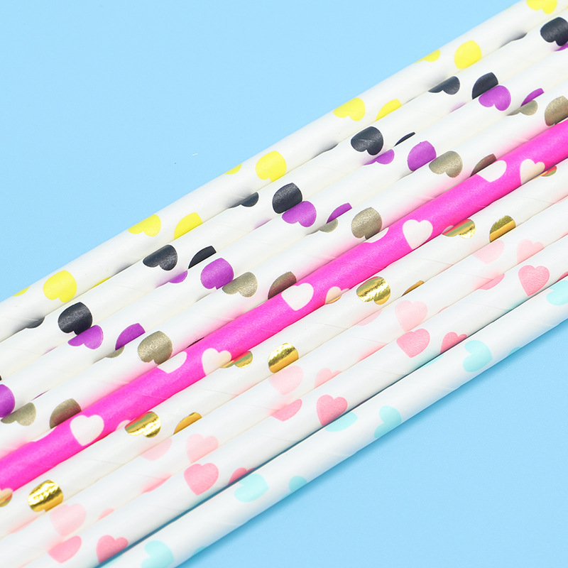 Customizable Color Party Juice Bar Christmas Light Tea Drink Environmentally Friendly Disposable Paper Straw Application Scenario