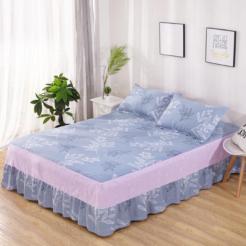 Yiwxueg 128*68 single bed skirt European Style dust cover non-slip mattress cover Bed cover