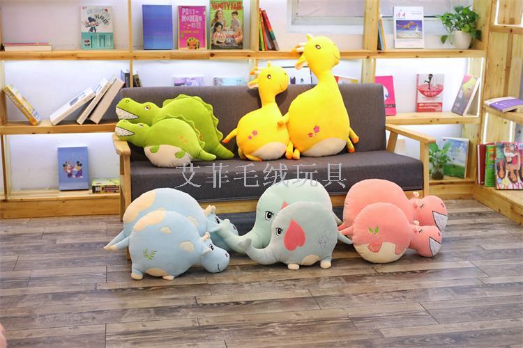ins nórdico estilo bebé peluche animal cojín vaca hipopótamo cocodrilo cojín lindo peluche juguete